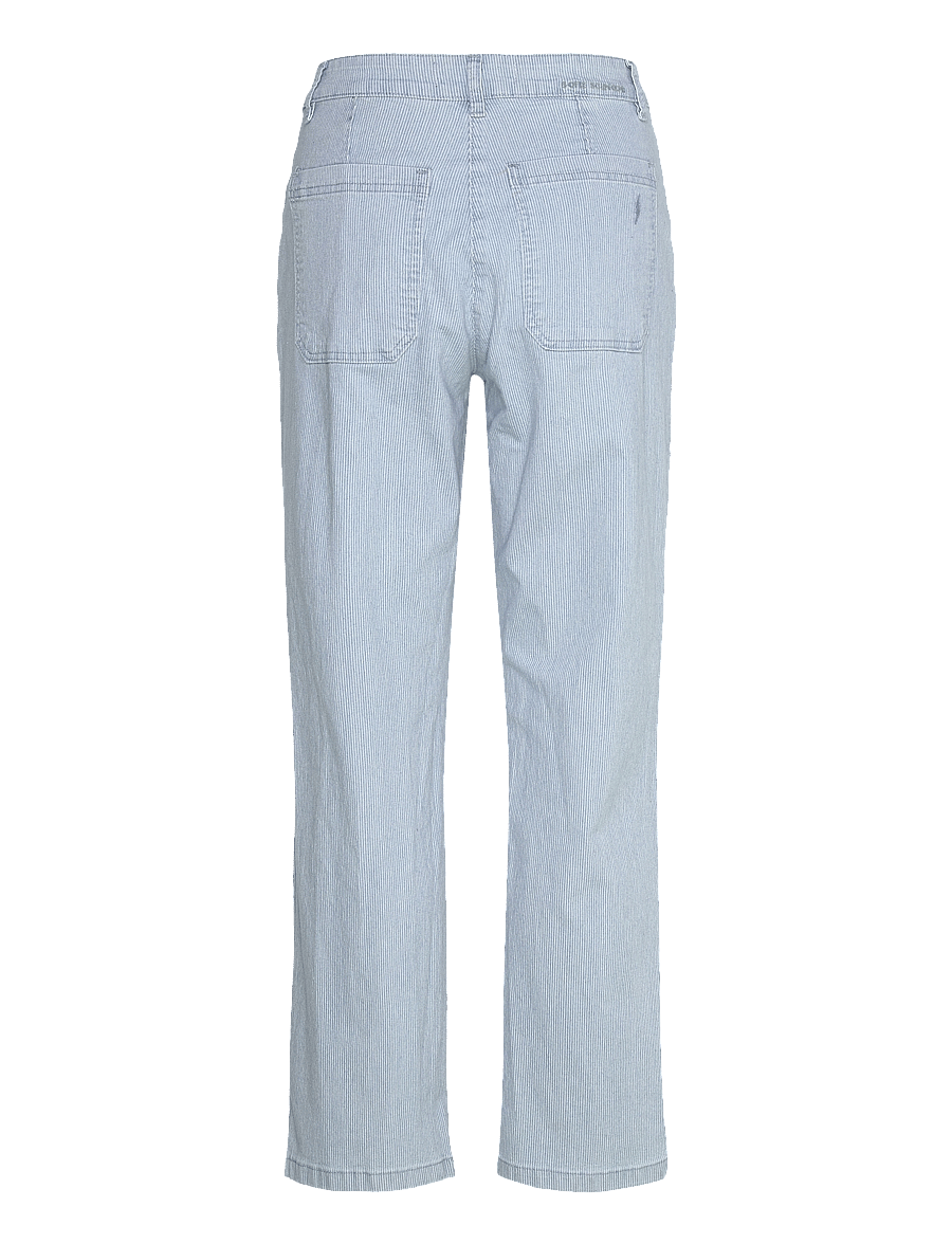 Sofie Schnoor - IRISHSW TROUSERS - sirge säärega teksad - light blue striped - 2
