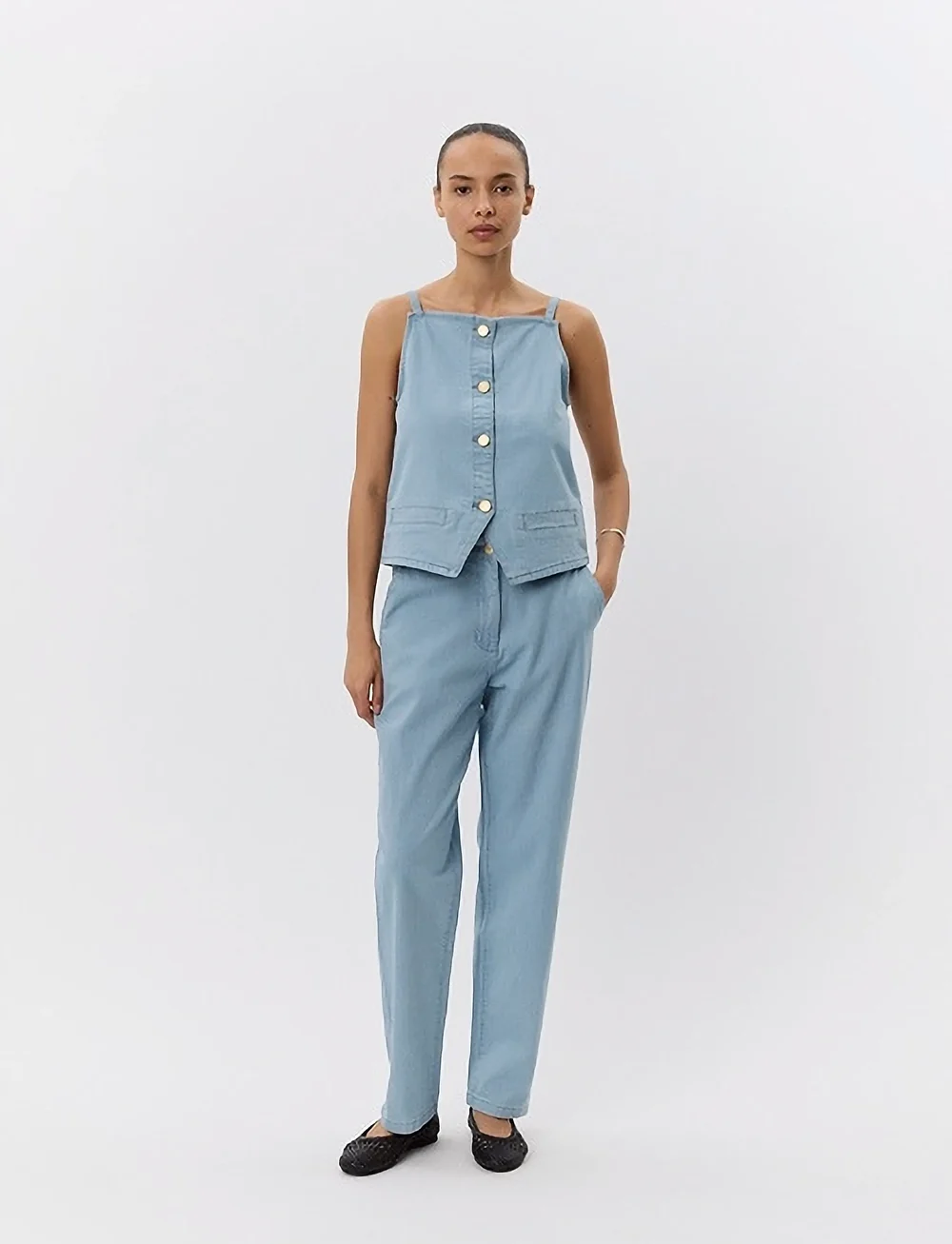 Sofie Schnoor - IRISHSW TROUSERS - straight jeans - light blue striped - 3