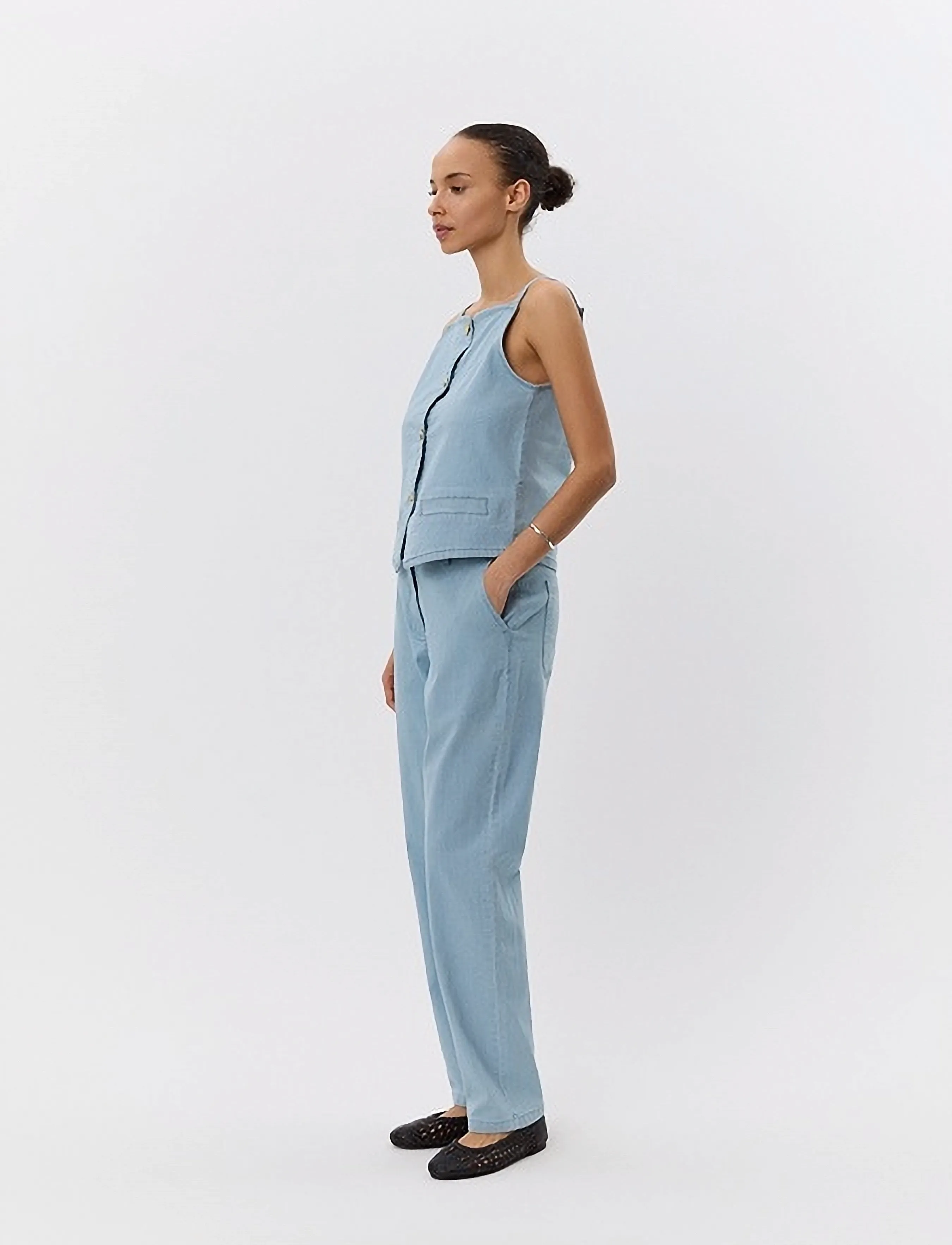 Sofie Schnoor - IRISHSW TROUSERS - straight jeans - light blue striped - 4