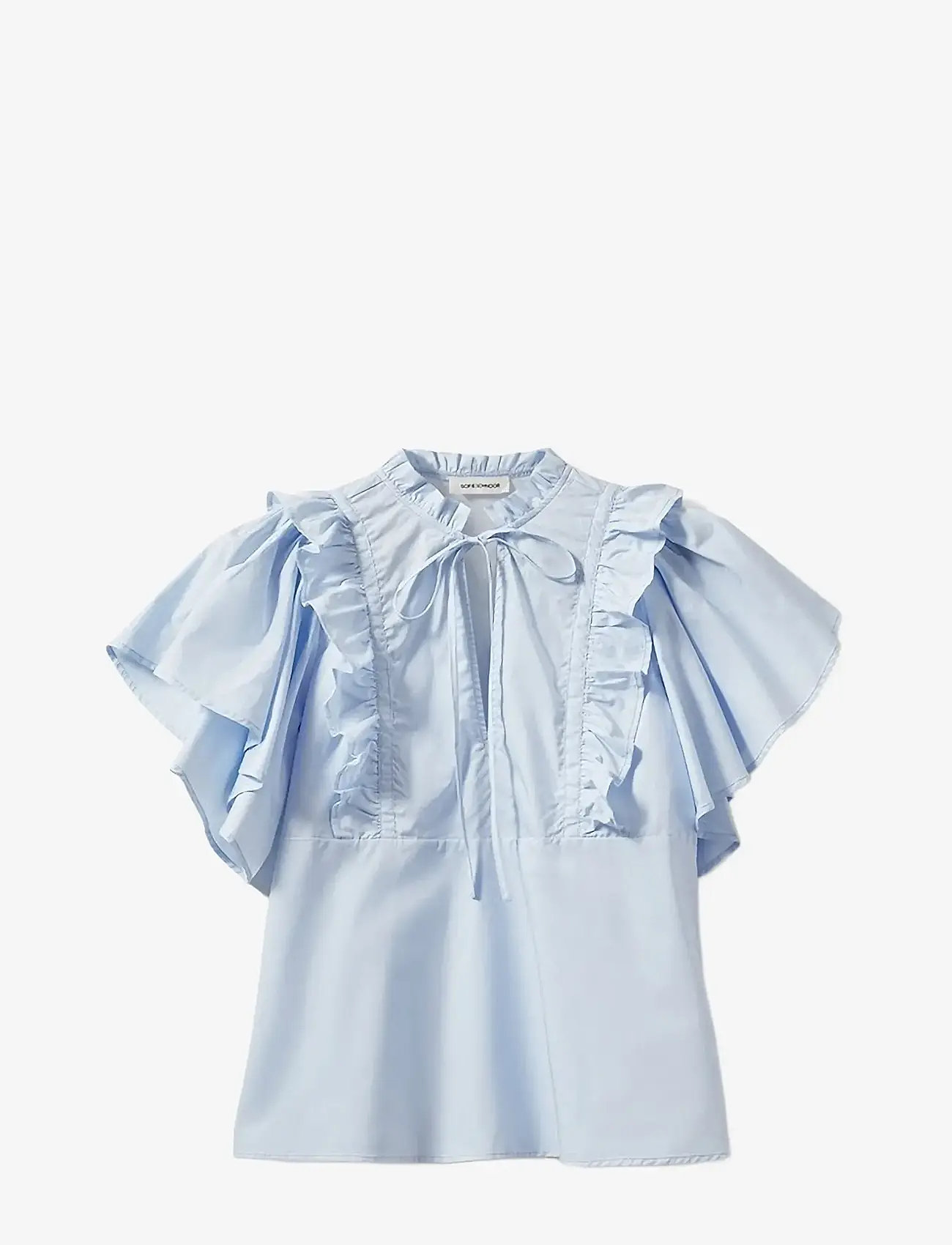 Sofie Schnoor - MERLYSW BLOUSE - kurzämlige blusen - light blue - 0