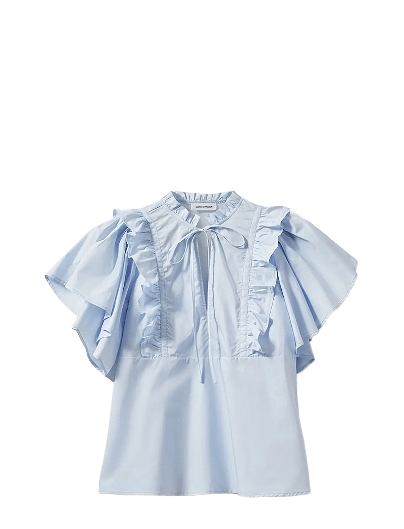 Sofie Schnoor - MERLYSW BLOUSE - kurzämlige blusen - light blue - 0