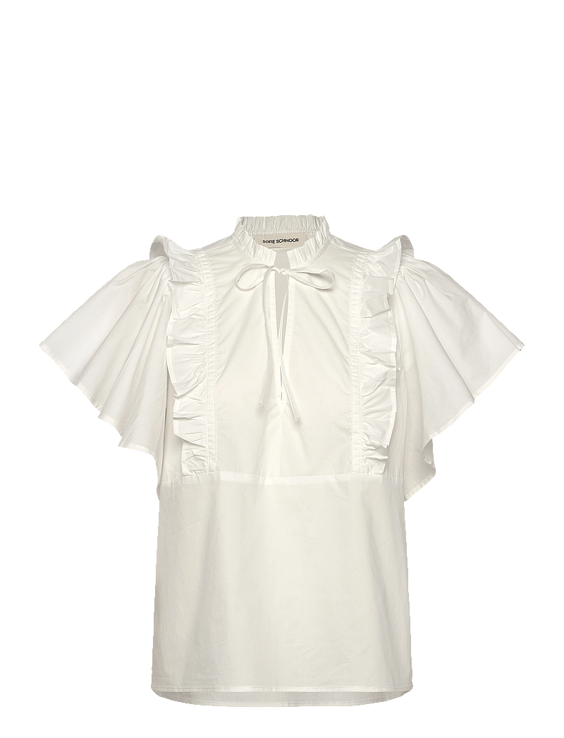 Sofie Schnoor - MERLYSW BLOUSE - kurzämlige blusen - off white - 1
