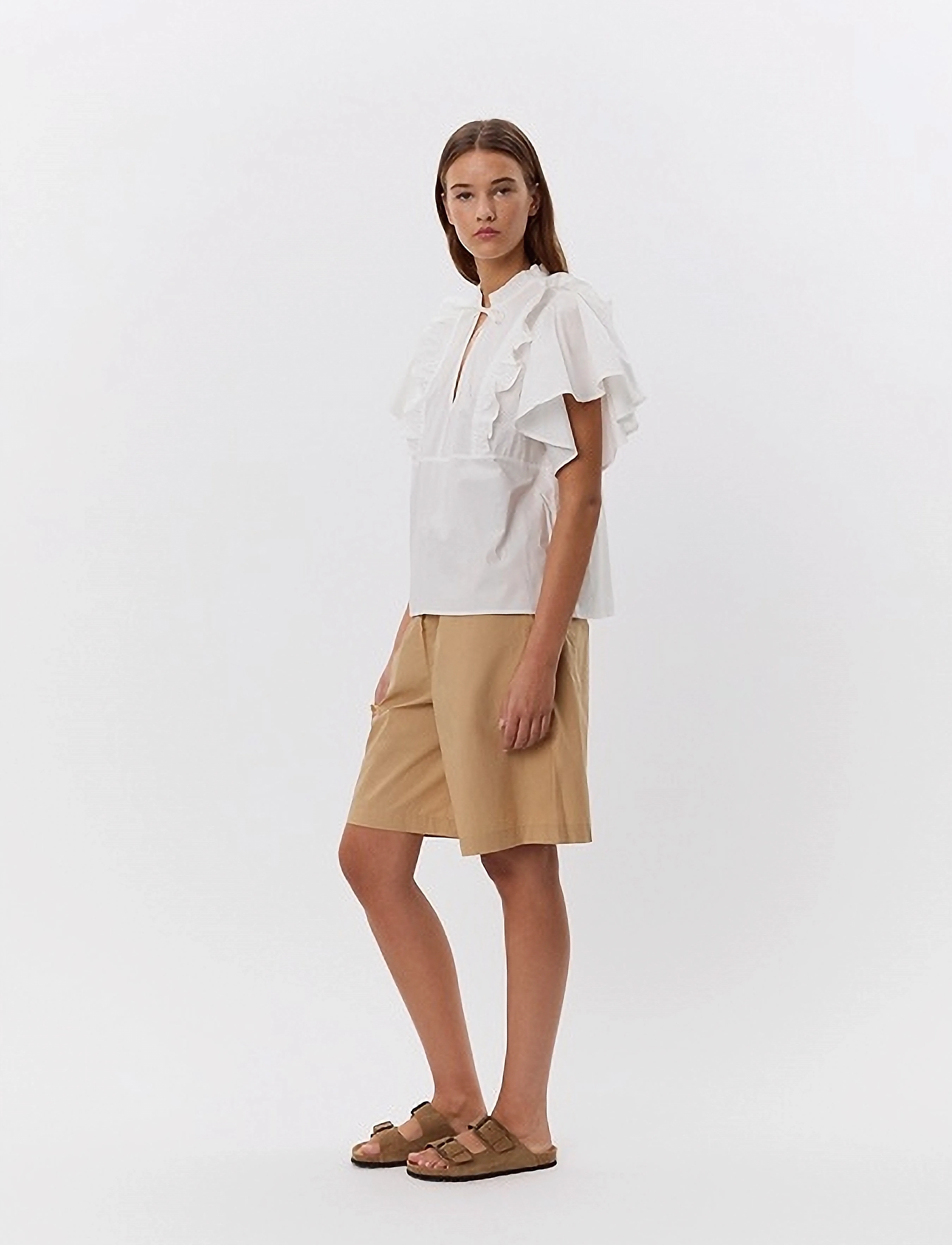 Sofie Schnoor - MERLYSW BLOUSE - short-sleeved blouses - off white - 5