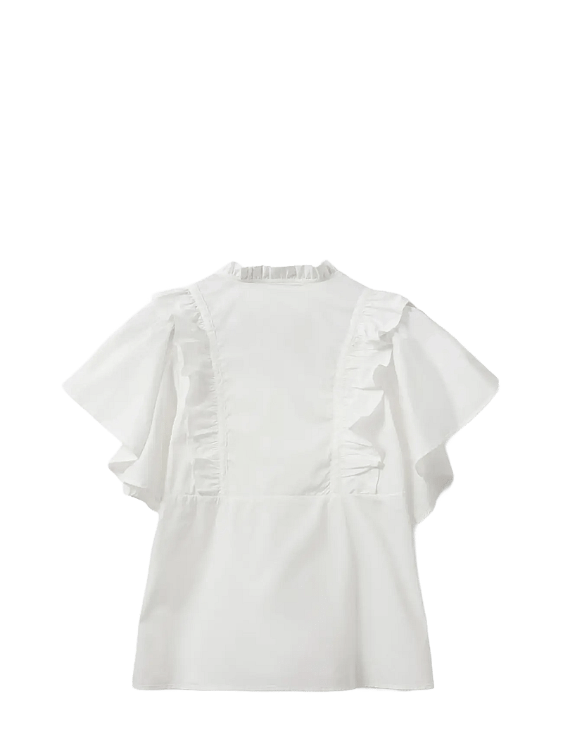Sofie Schnoor - MERLYSW BLOUSE - kurzämlige blusen - off white - 3