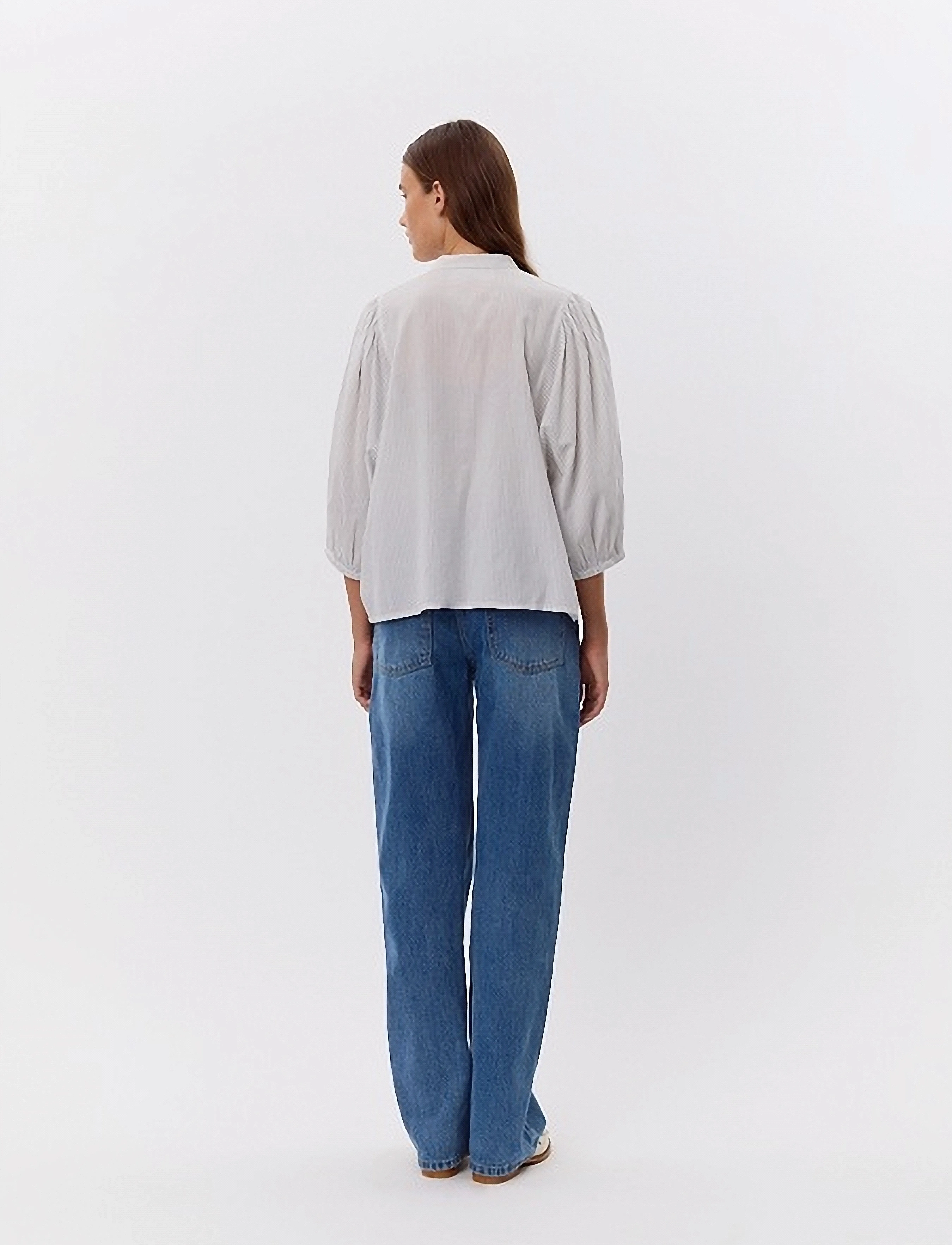 Sofie Schnoor - VILJASW SHIRT - blusen - off white - navy - 4