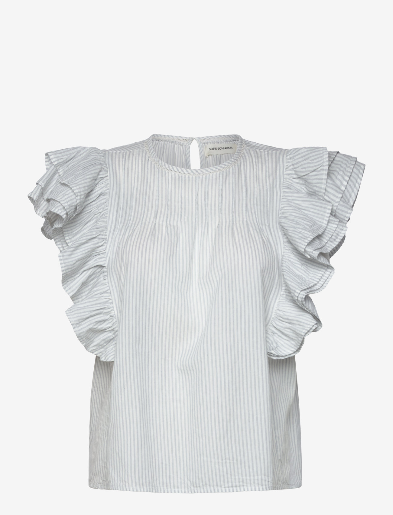 Sofie Schnoor - SAMARASW TOP - kortærmede bluser - off white - navy - 1