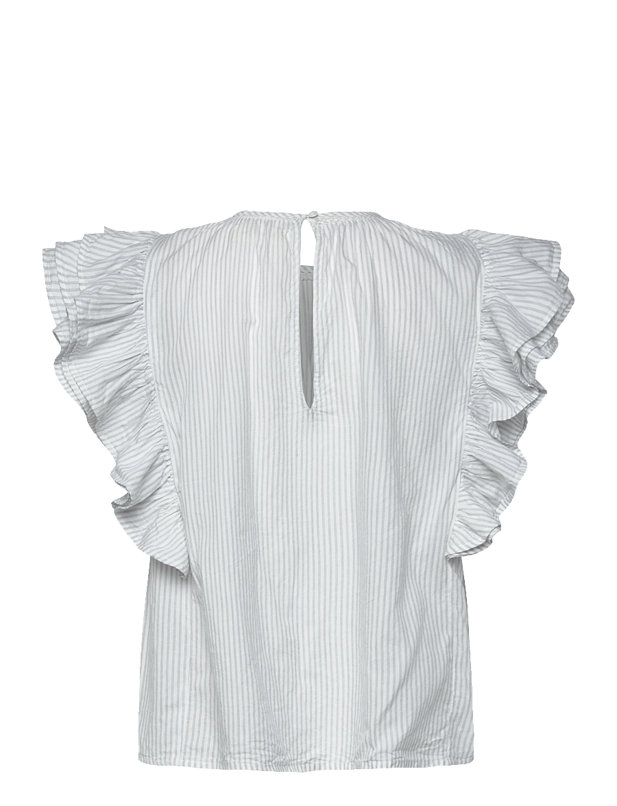 Sofie Schnoor - SAMARASW TOP - kurzärmelige blusen - off white - navy - 2