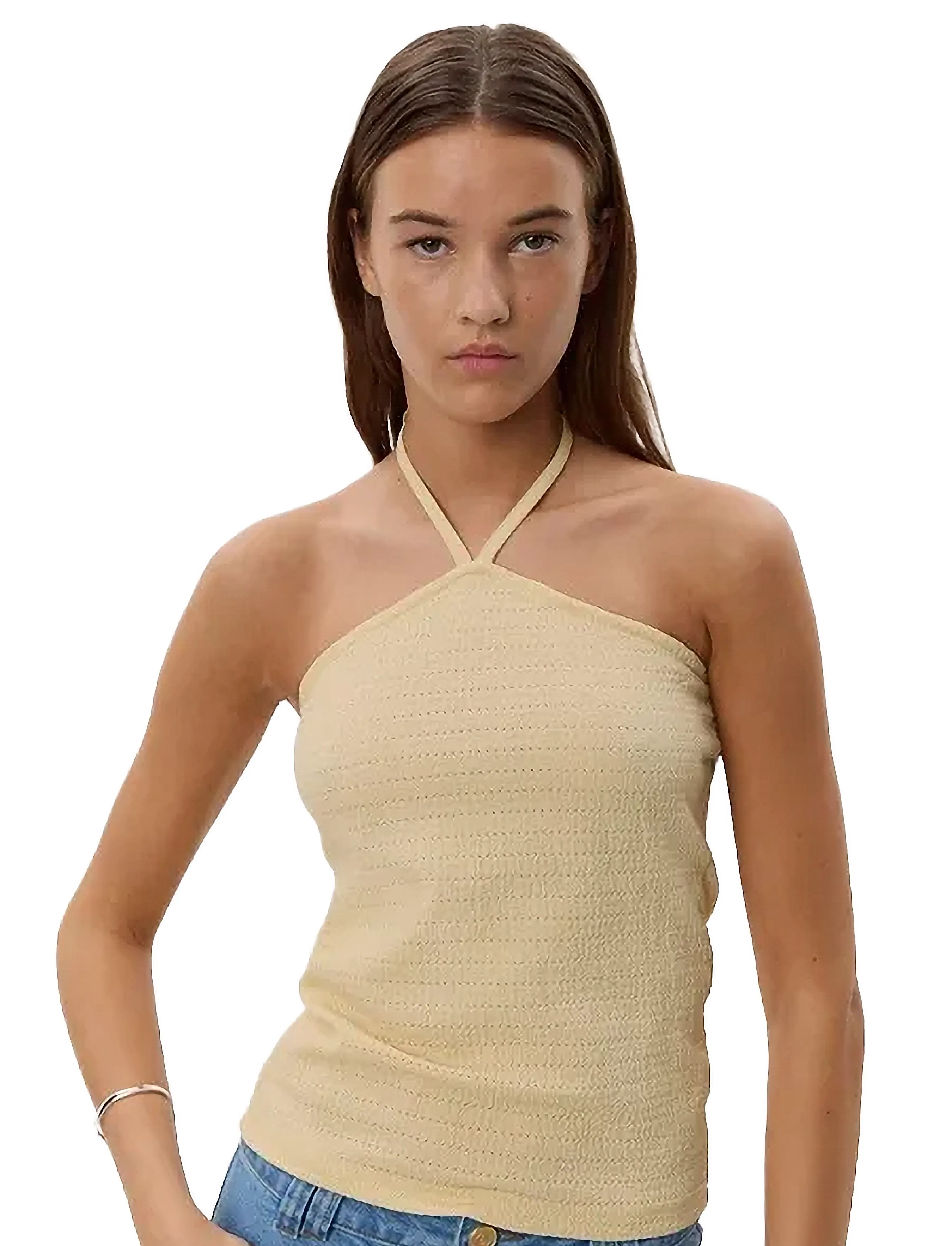 Sofie Schnoor - ANDREESW TOP - Ärmellose tops - light yellow - 2