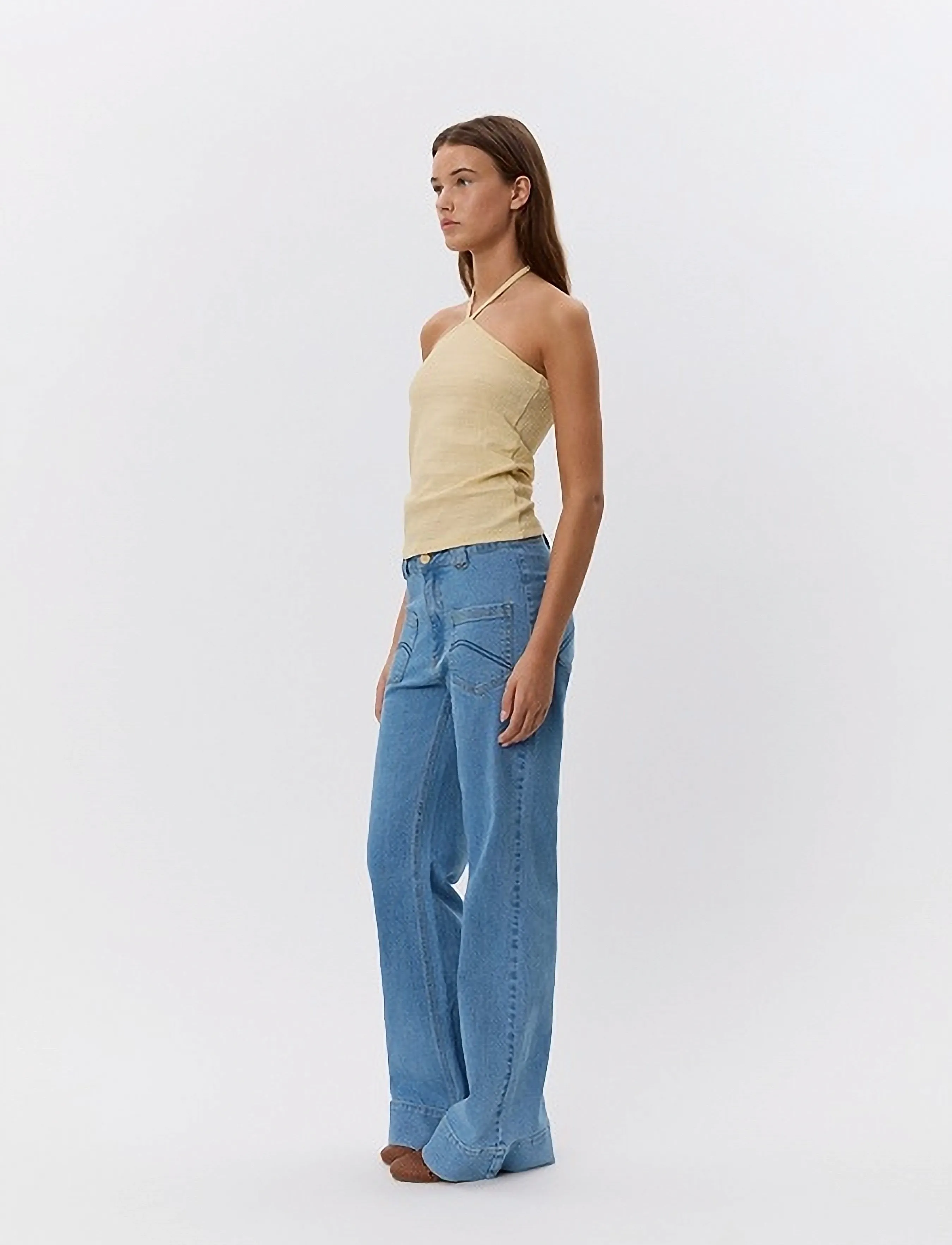 Sofie Schnoor - ANDREESW TOP - Ärmellose tops - light yellow - 4