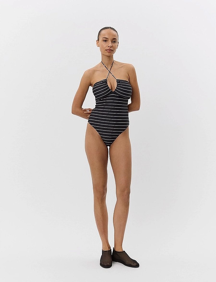 Sofie Schnoor - CHELLESW SWIMSUIT - badedragter - black striped - 4