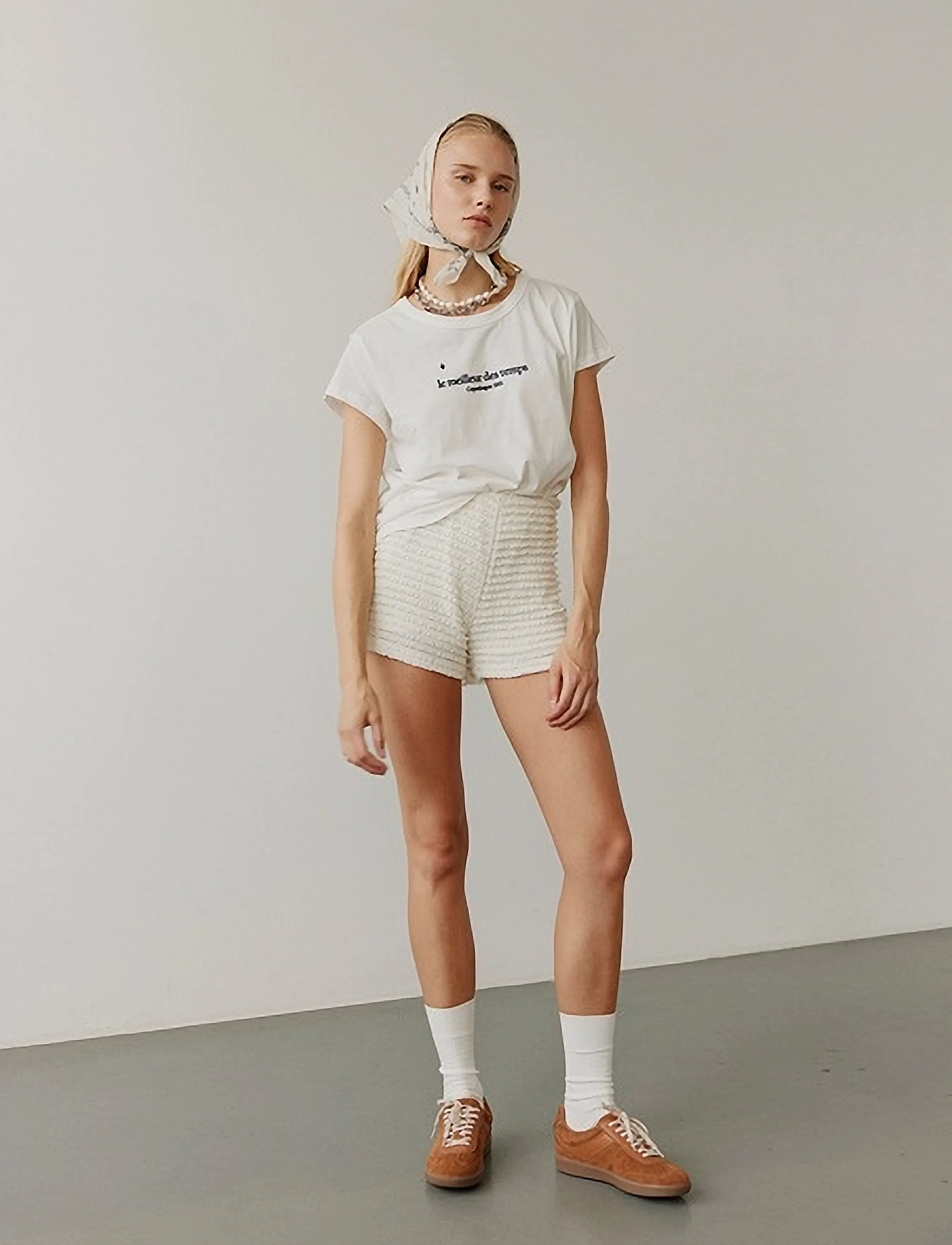 Sofie Schnoor Charlottesw Shorts, M, Cream, Shorts > Afslappede Shorts, Dame