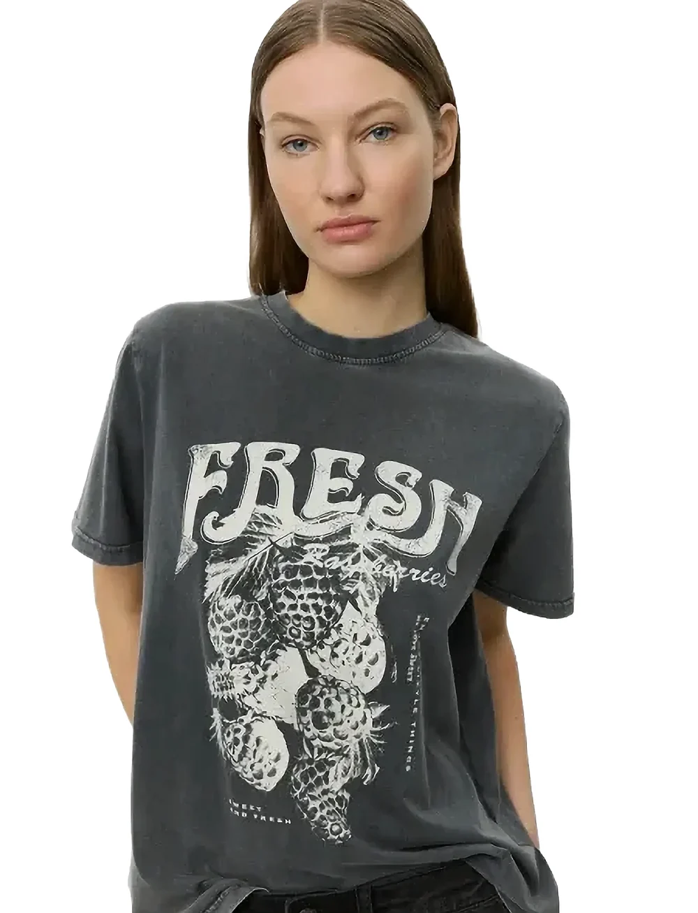 Sofie Schnoor - ZENASW T-SHIRT - t-shirts - stone washed black - 0