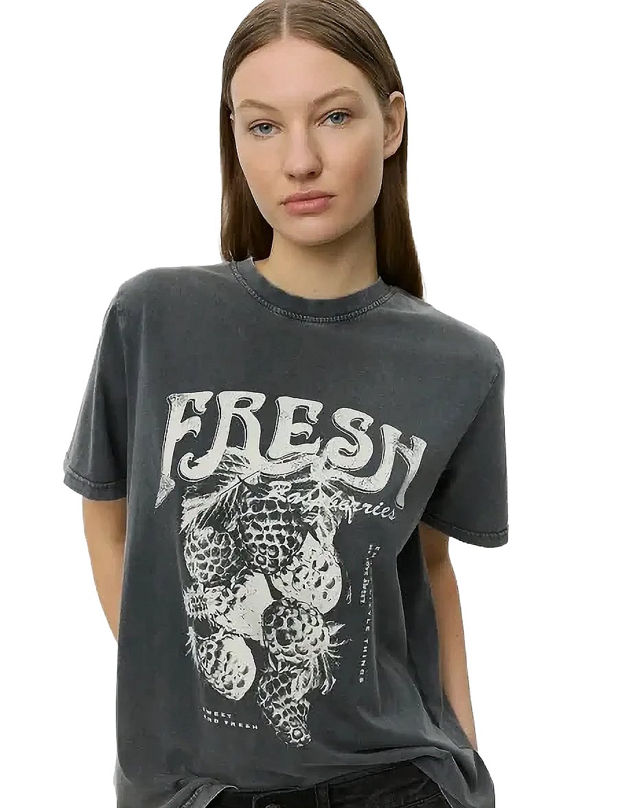 Sofie Schnoor - ZENASW T-SHIRT - t-särgid - stone washed black - 0