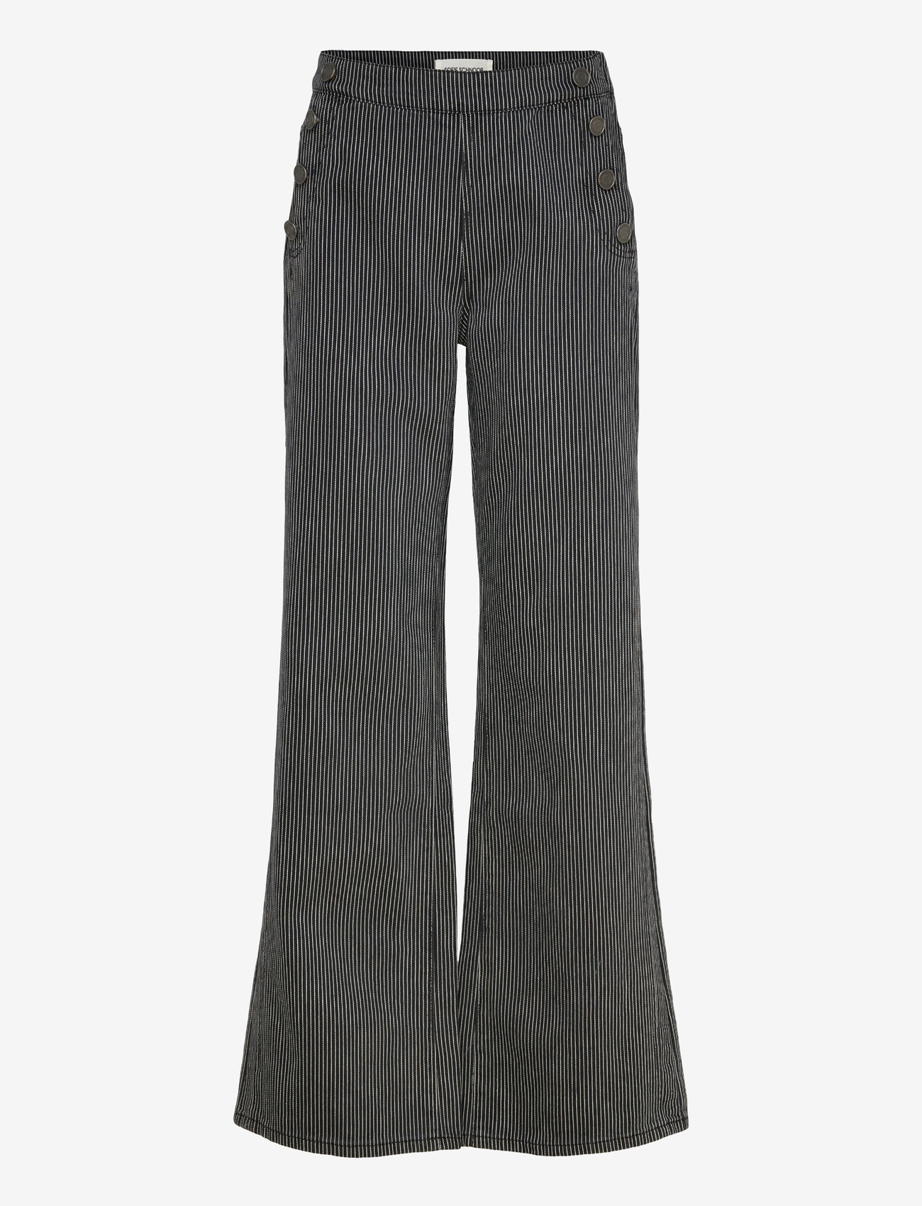 Sofie Schnoor - LYONSW TROUSERS - bukser med brede ben - black striped - 0