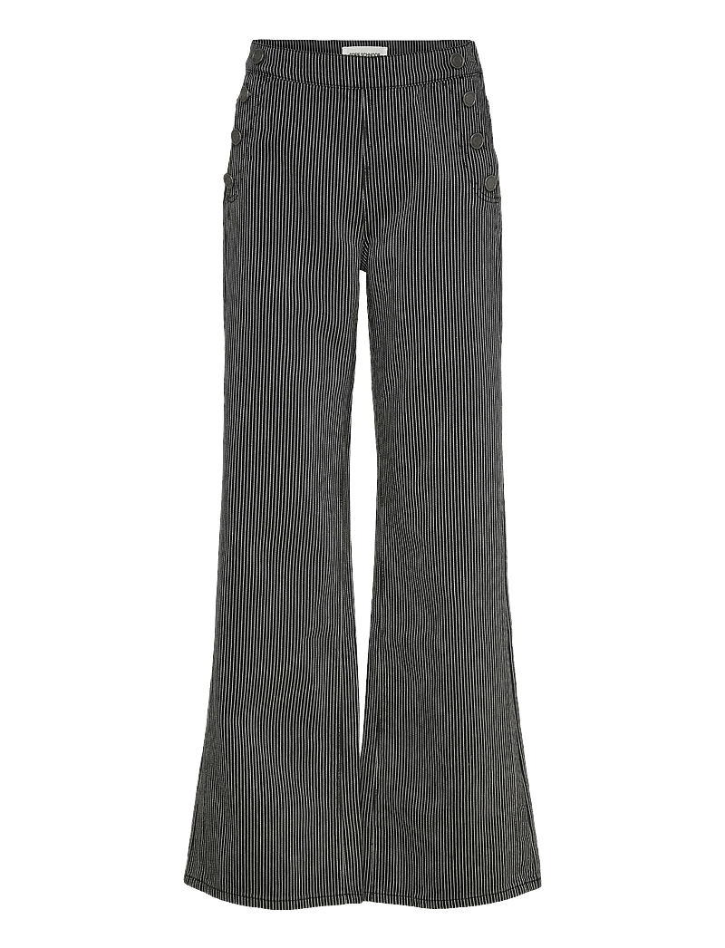 Sofie Schnoor - LYONSW TROUSERS - wide leg trousers - black striped - 0