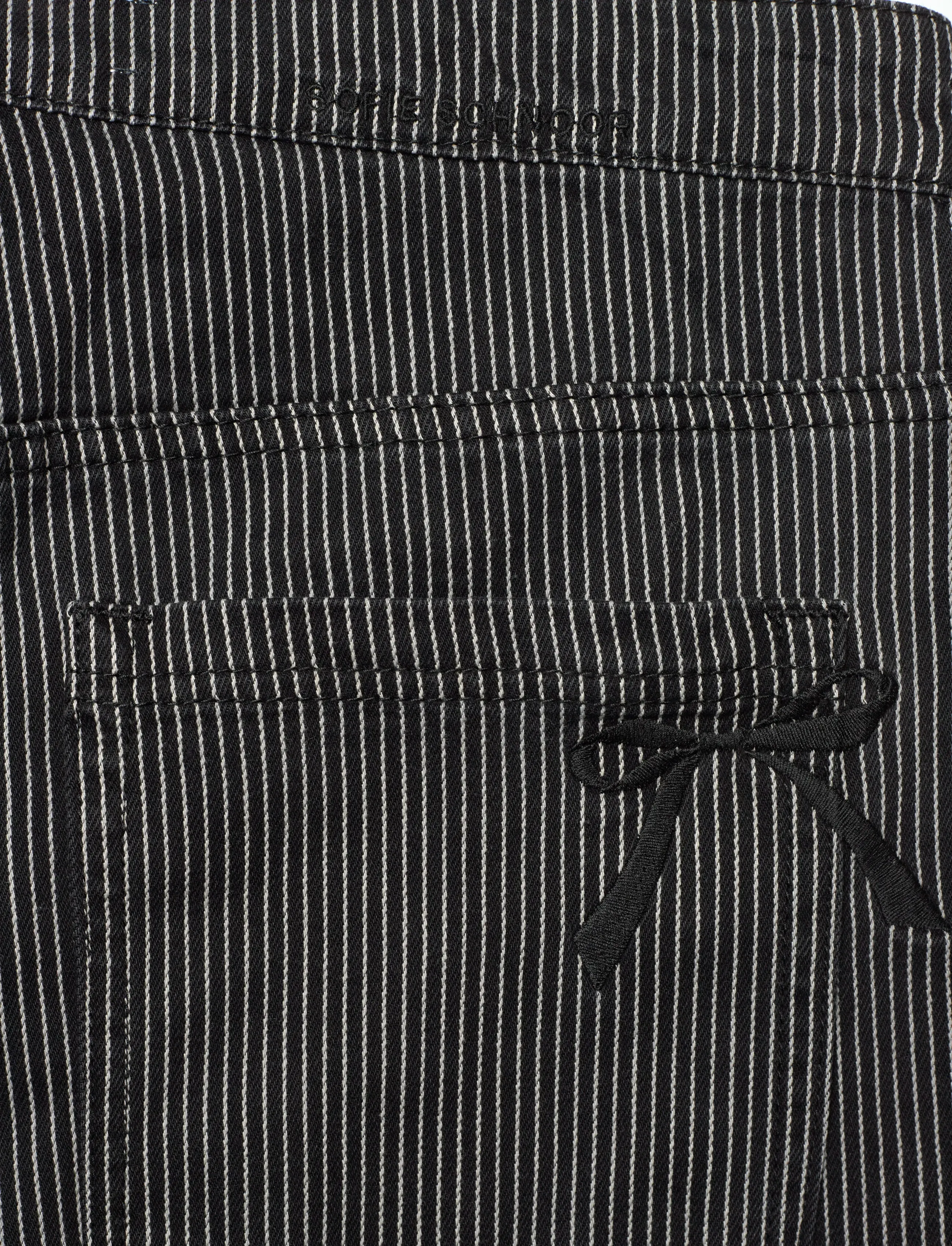 Sofie Schnoor - LYONSW TROUSERS - bukser med brede ben - black striped - 3