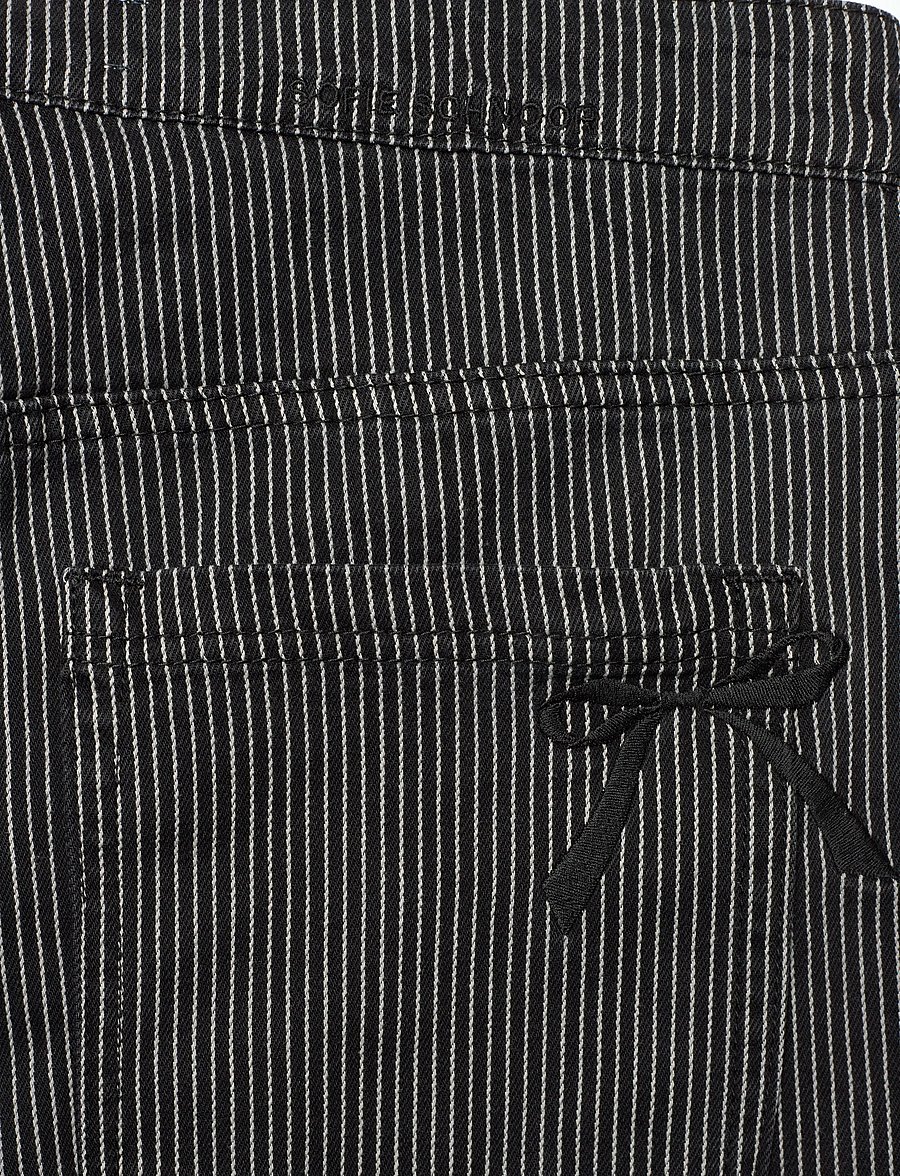 Sofie Schnoor - LYONSW TROUSERS - laia säärega püksid - black striped - 3