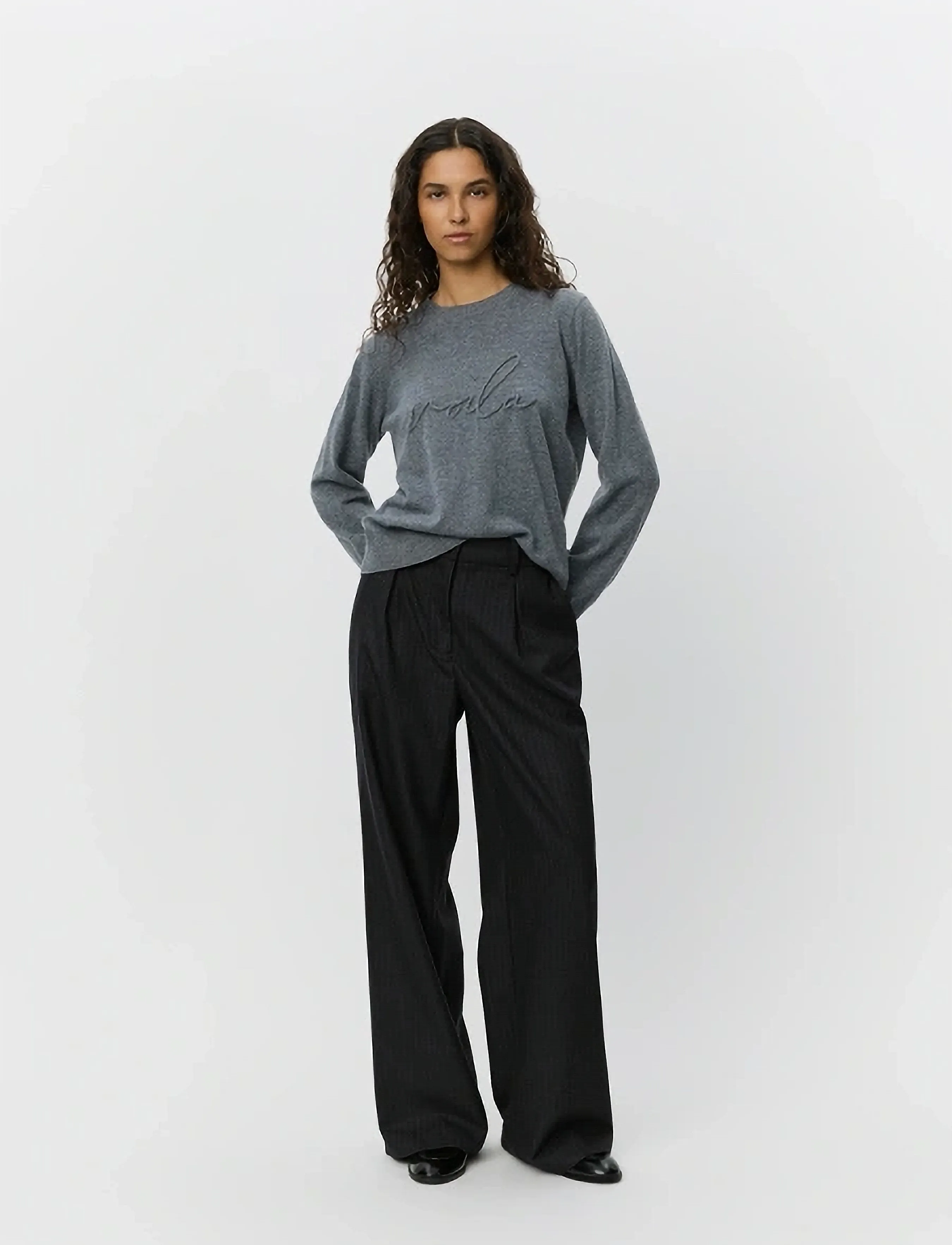 Sofie Schnoor Minniksw Sweater, XS, Grey, Strik > Trøjer, Dame
