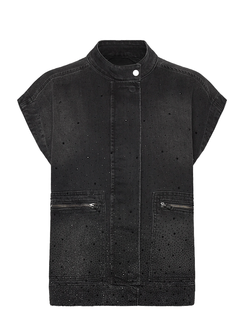 Sofie Schnoor - VEGASW VEST - teksavestid - washed black - 0