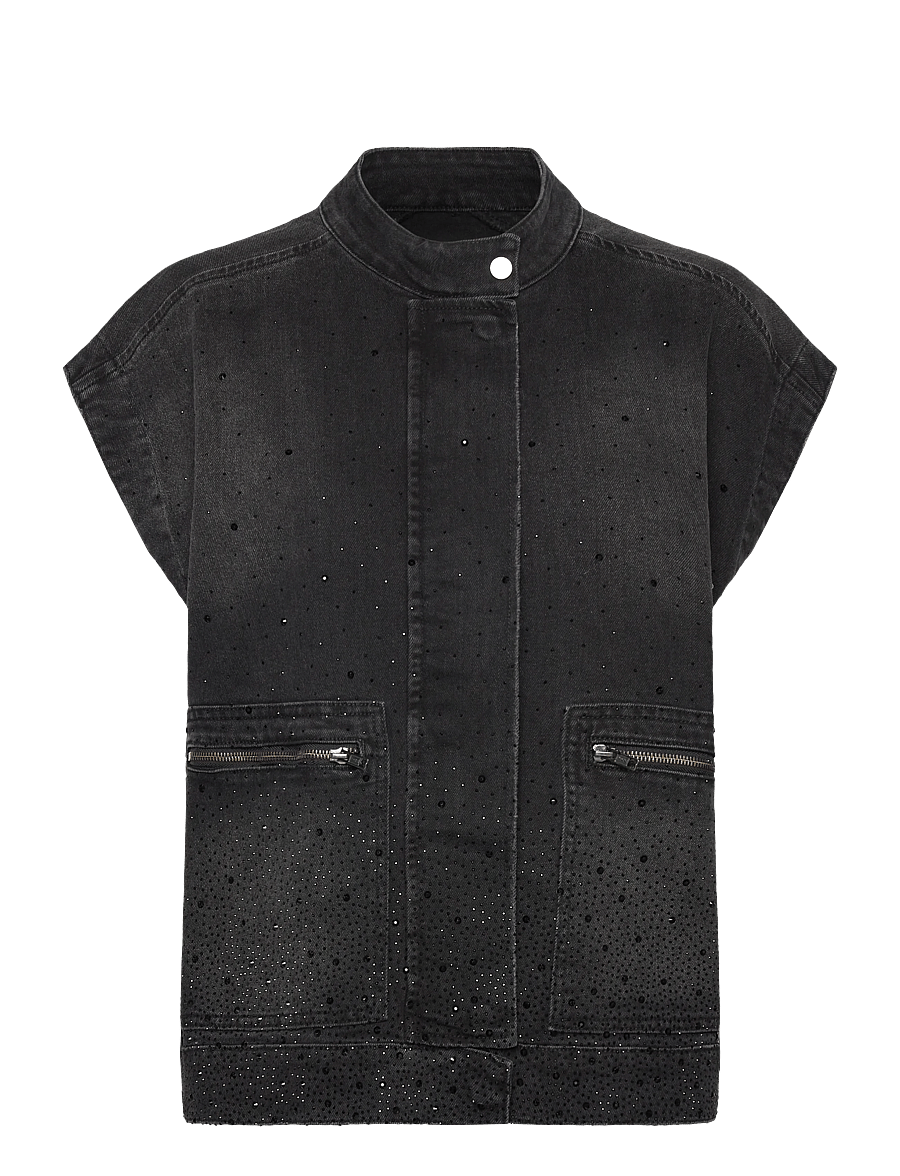 Sofie Schnoor - VEGASW VEST - denimveste - washed black - 0