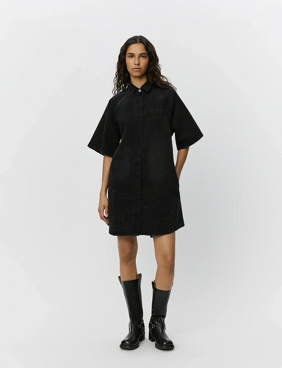 Sofie Schnoor - MAYSW DRESS - särkkleidid - washed black - 0