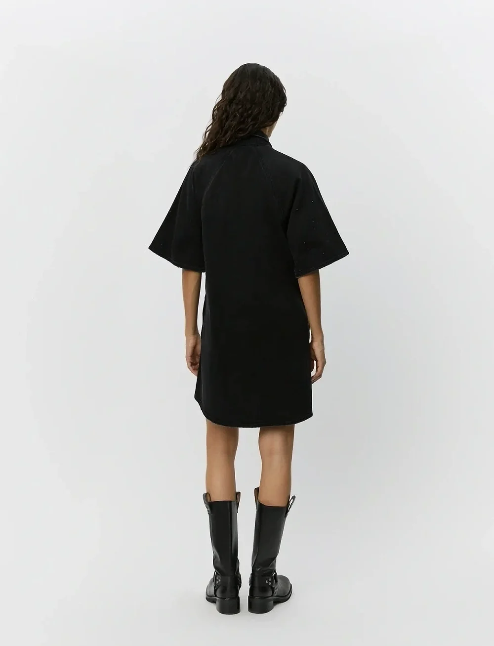 Sofie Schnoor - MAYSW DRESS - skjortklänningar - washed black - 4