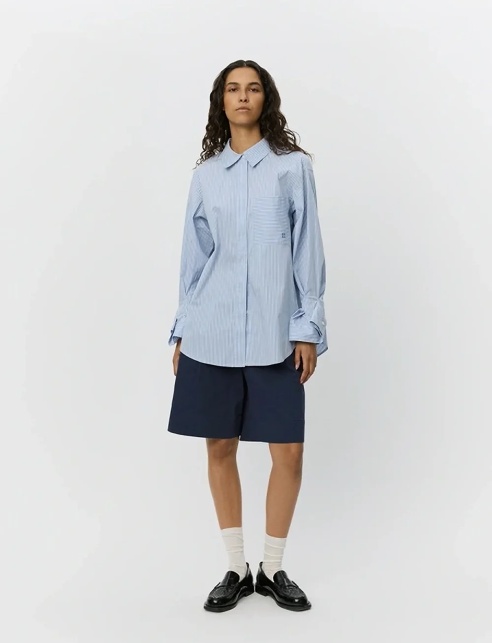 Sofie Schnoor - ABBYSW SHIRT - langärmlige hemden - blue striped - 0