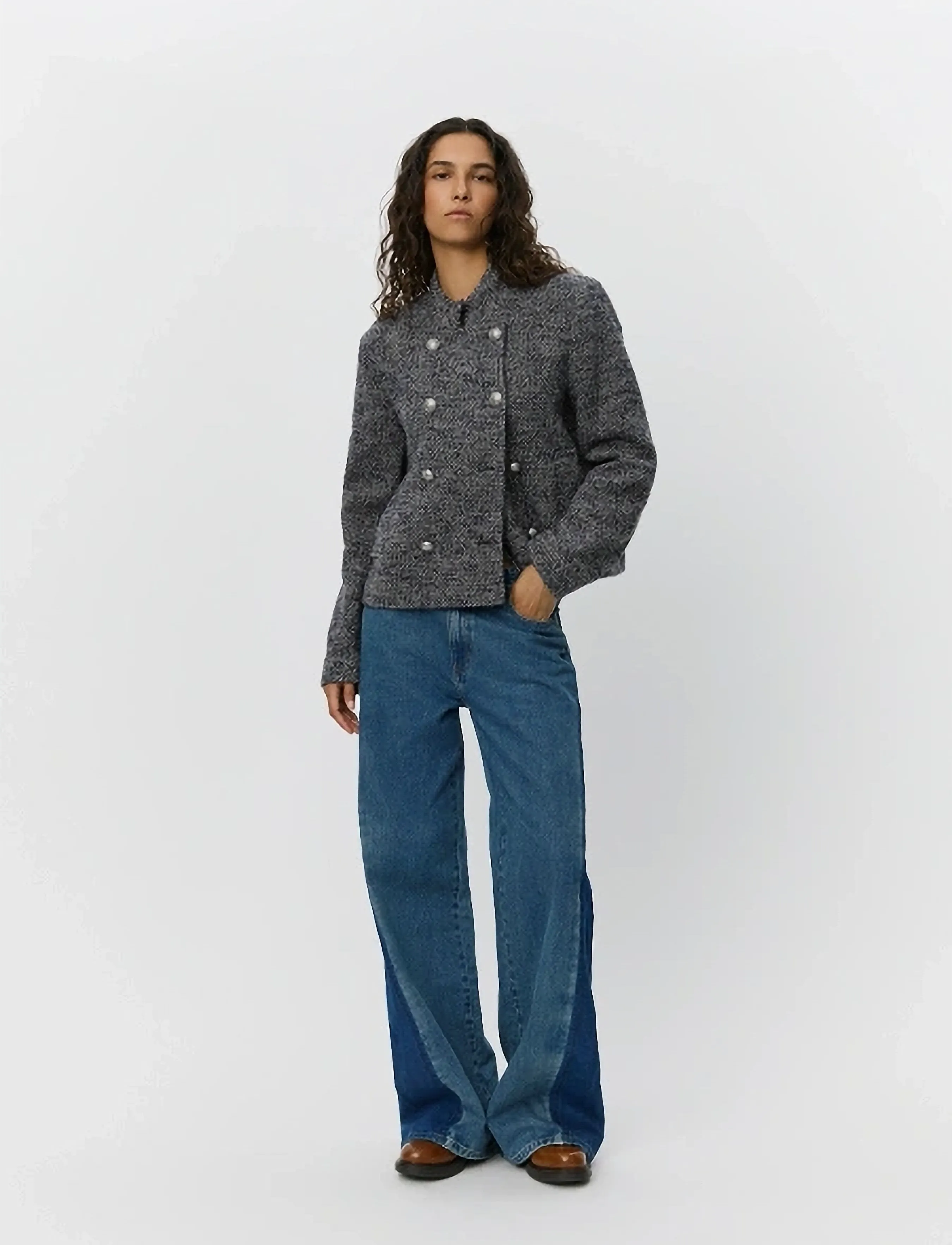 Sofie Schnoor Emerysw Jacket, 40, Grey, Jakker > Uldjakker, Dame