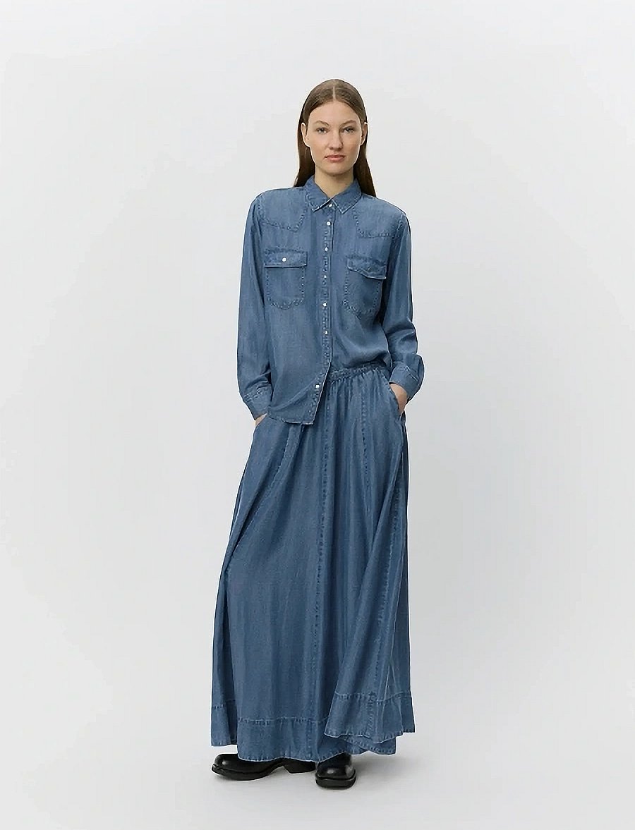 Sofie Schnoor - KATTIASW SKIRT - denimnederdele - denim blue - 0
