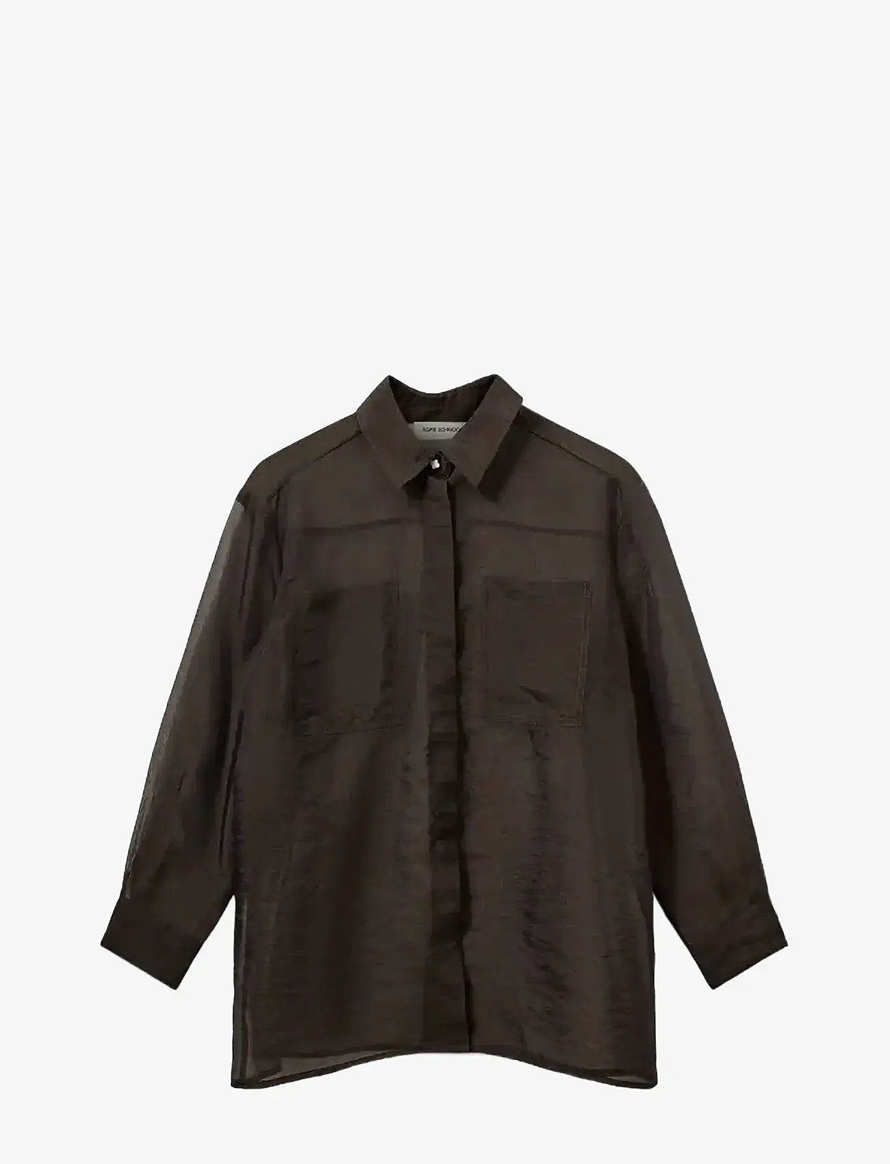 Sofie Schnoor - DonnaSW Shirt - pikkade varrukatega särgid - dark brown - 1
