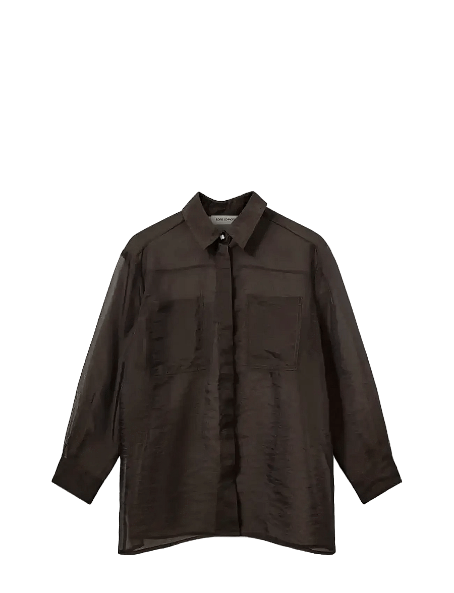 Sofie Schnoor - DONNASW SHIRT - langärmlige hemden - dark brown - 1