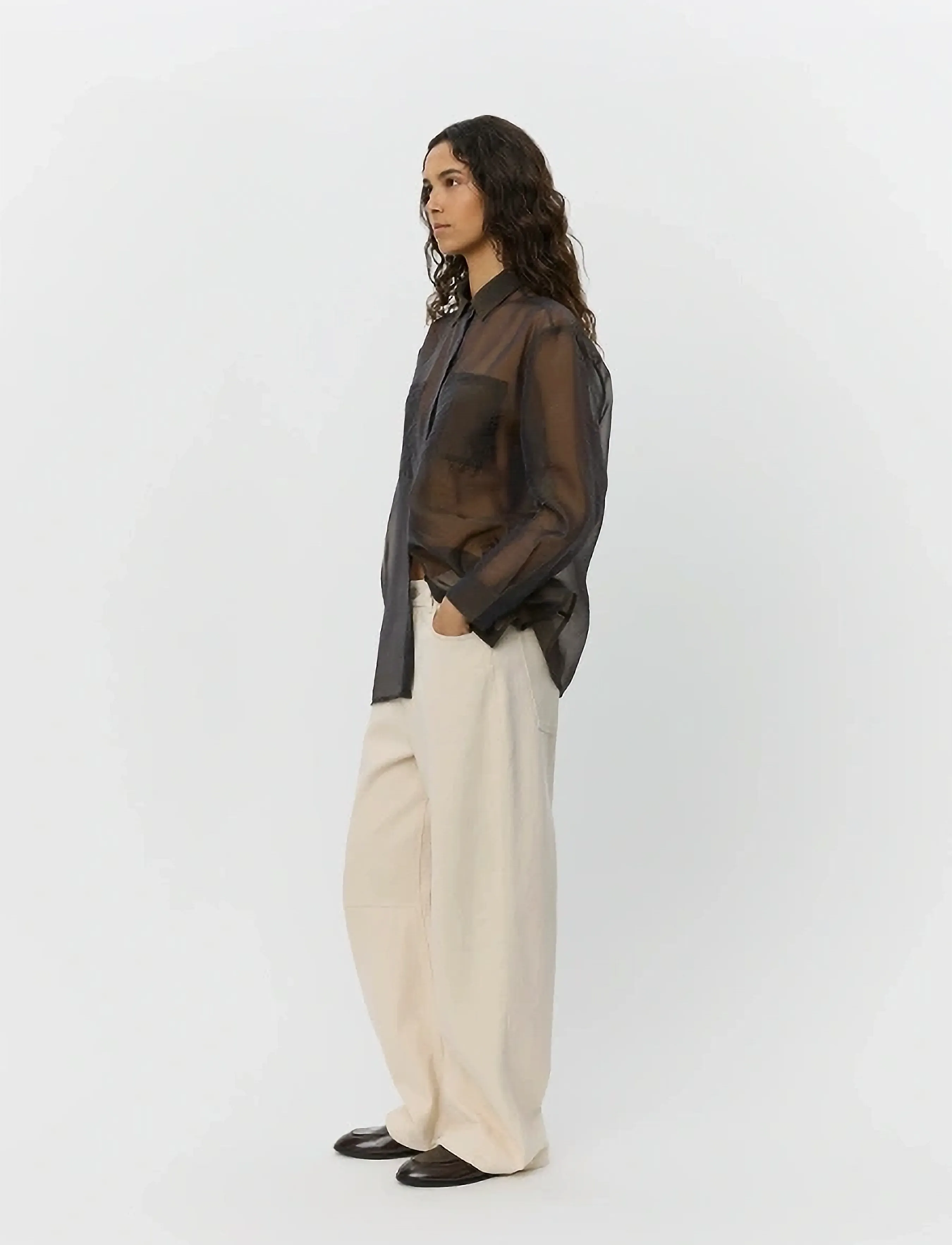 Sofie Schnoor - DONNASW SHIRT - pikkade varrukatega särgid - dark brown - 3
