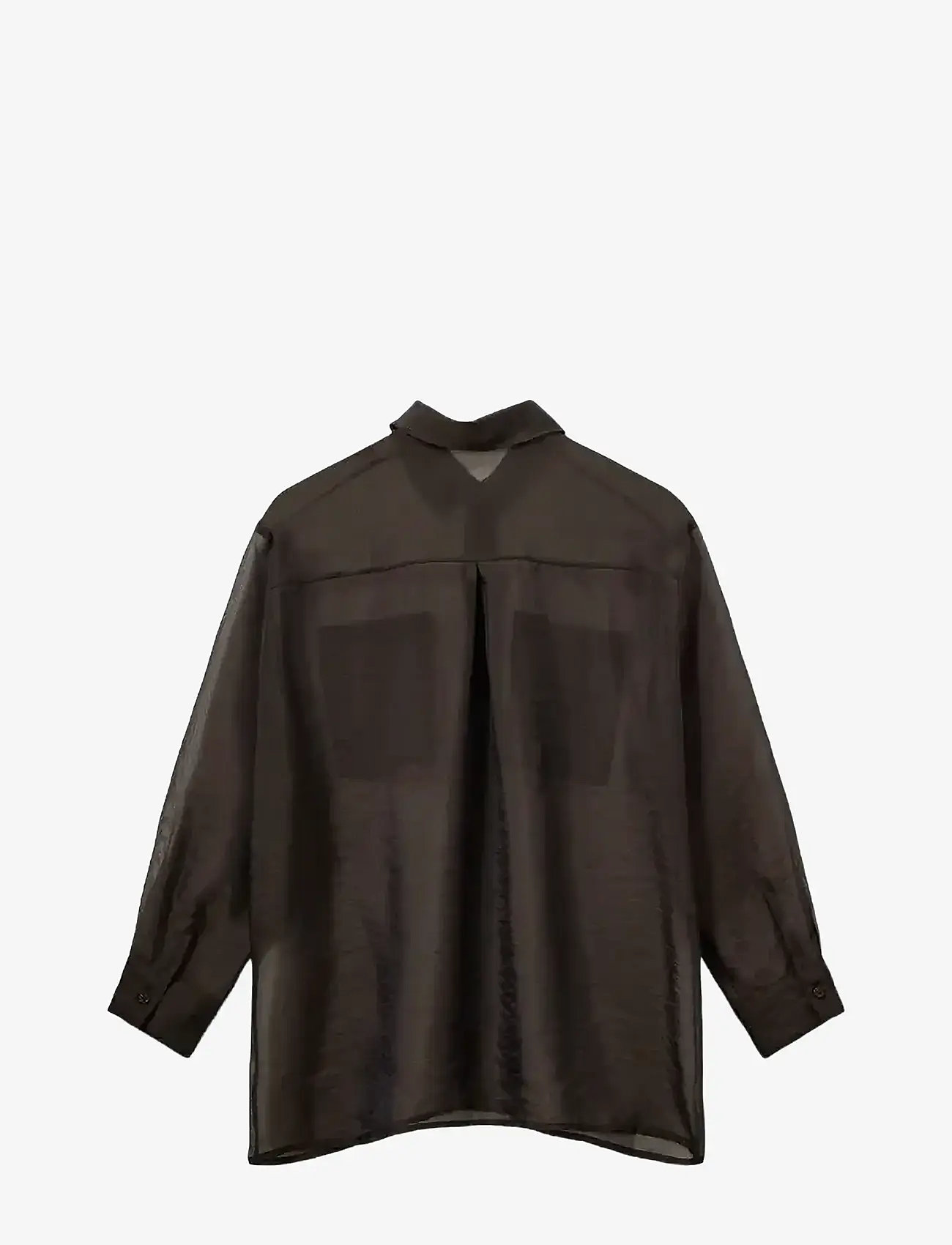 Sofie Schnoor - DonnaSW Shirt - pikkade varrukatega särgid - dark brown - 2