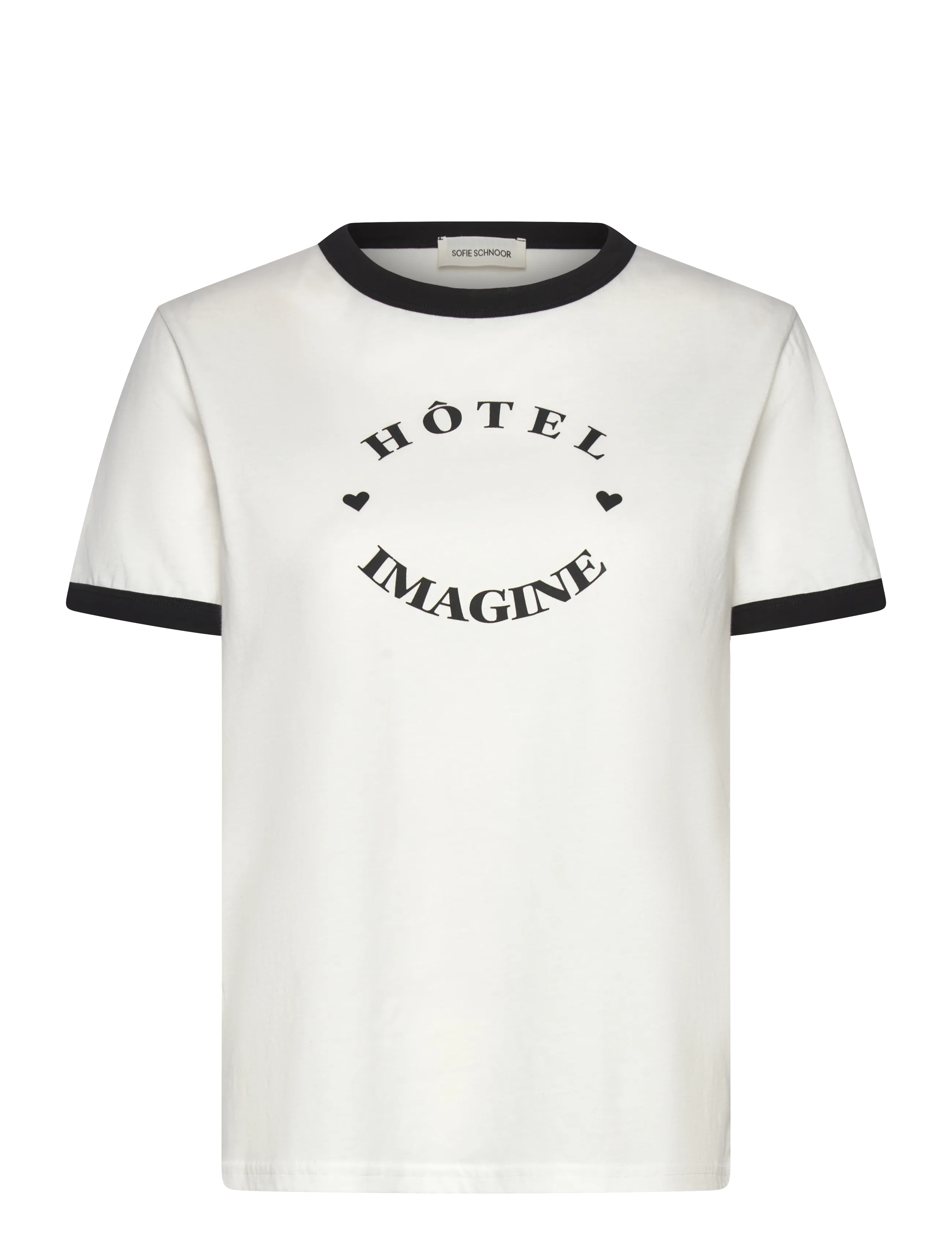 Sofie Schnoor Maggiesw T-Shirt, Kvinder, Ringer T-Shirt, Sort, Str: L