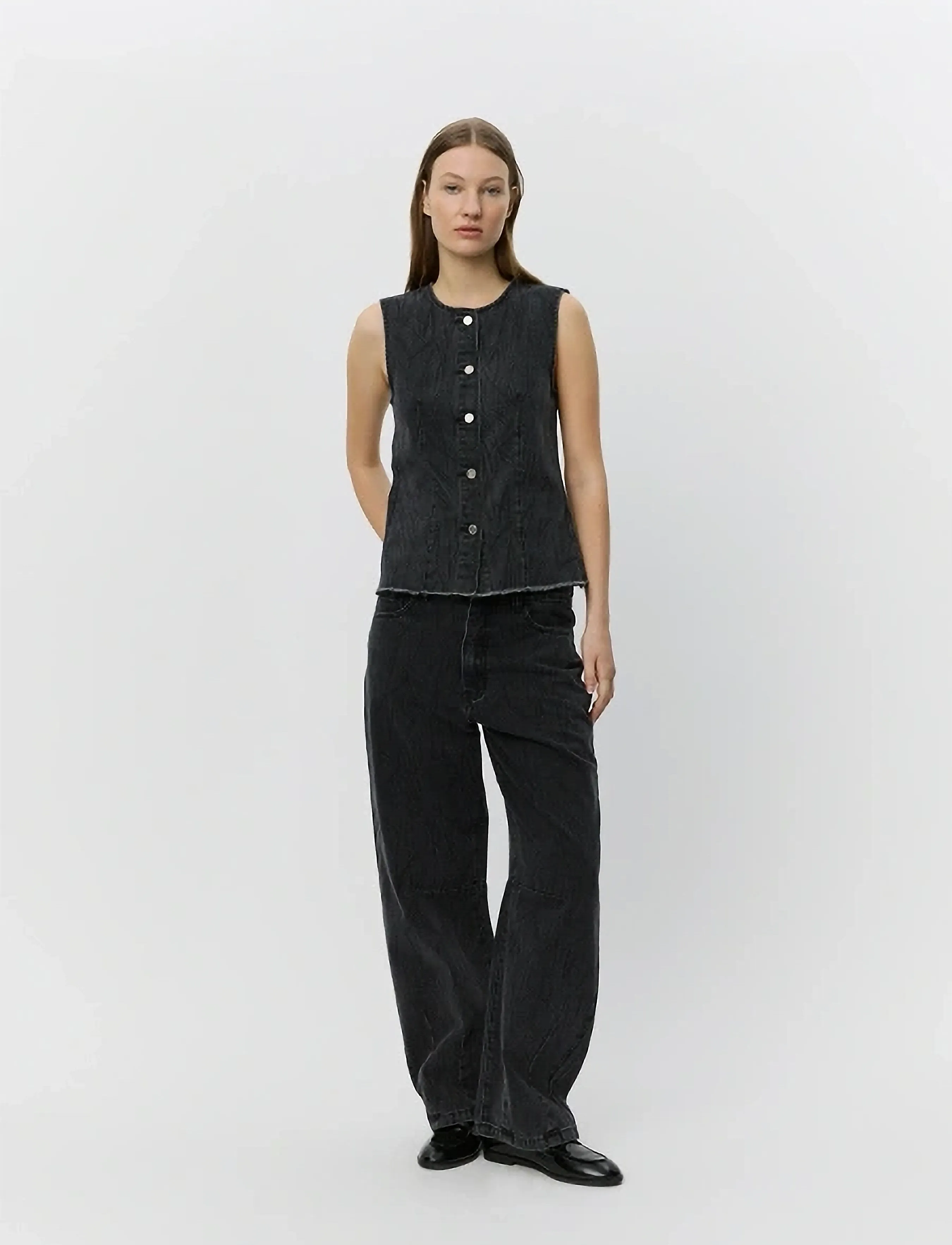 Sofie Schnoor HAVANASW JEANS - Transitional Layering - WASHED BLACK / black