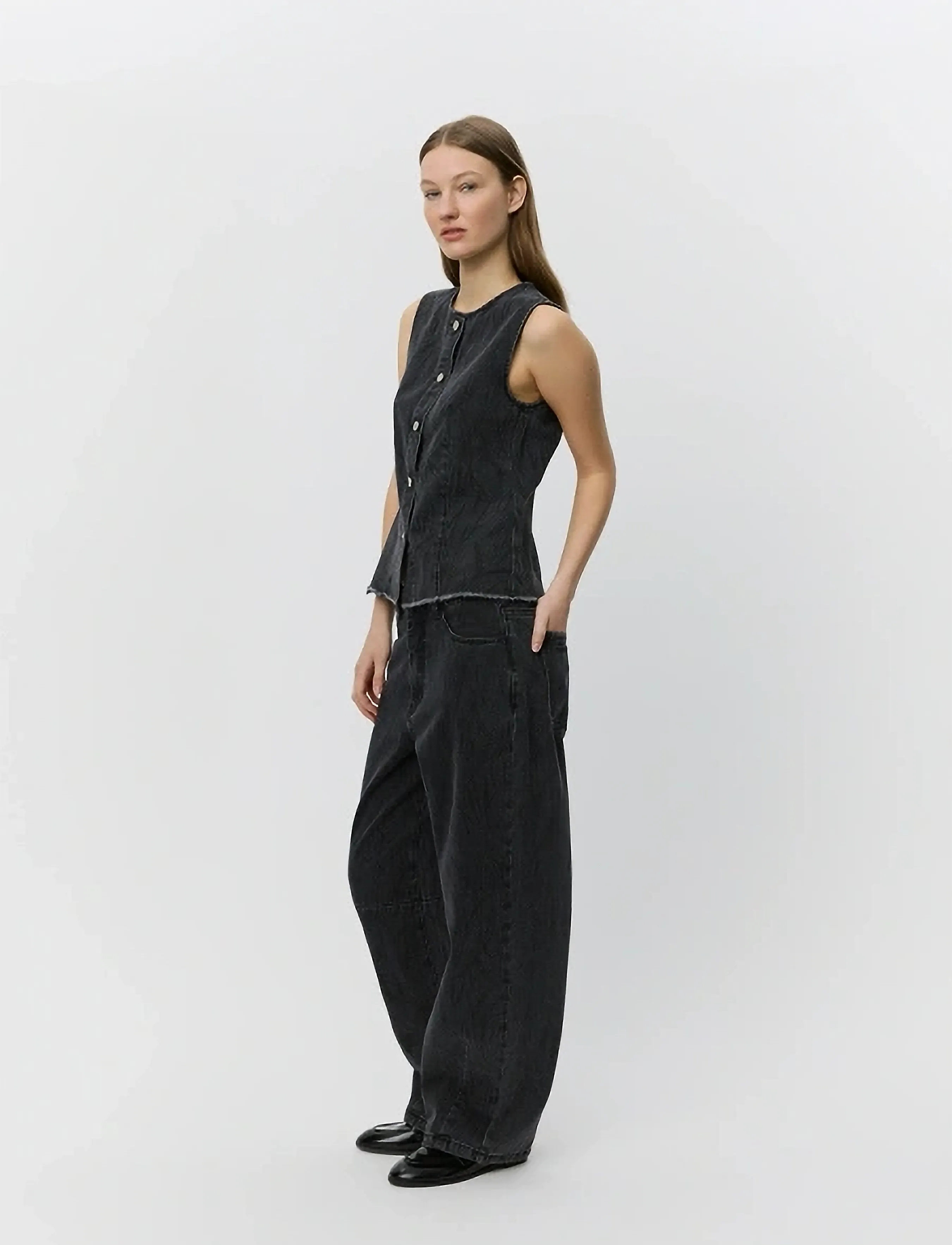 Sofie Schnoor - HAVANASW JEANS - laia säärega teksad - washed black - 3