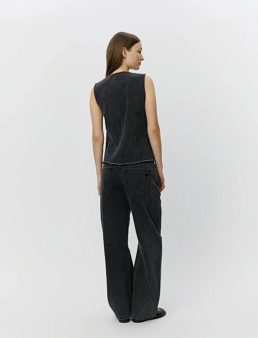 Sofie Schnoor - HAVANASW JEANS - hosen mit weitem bein - washed black - 4