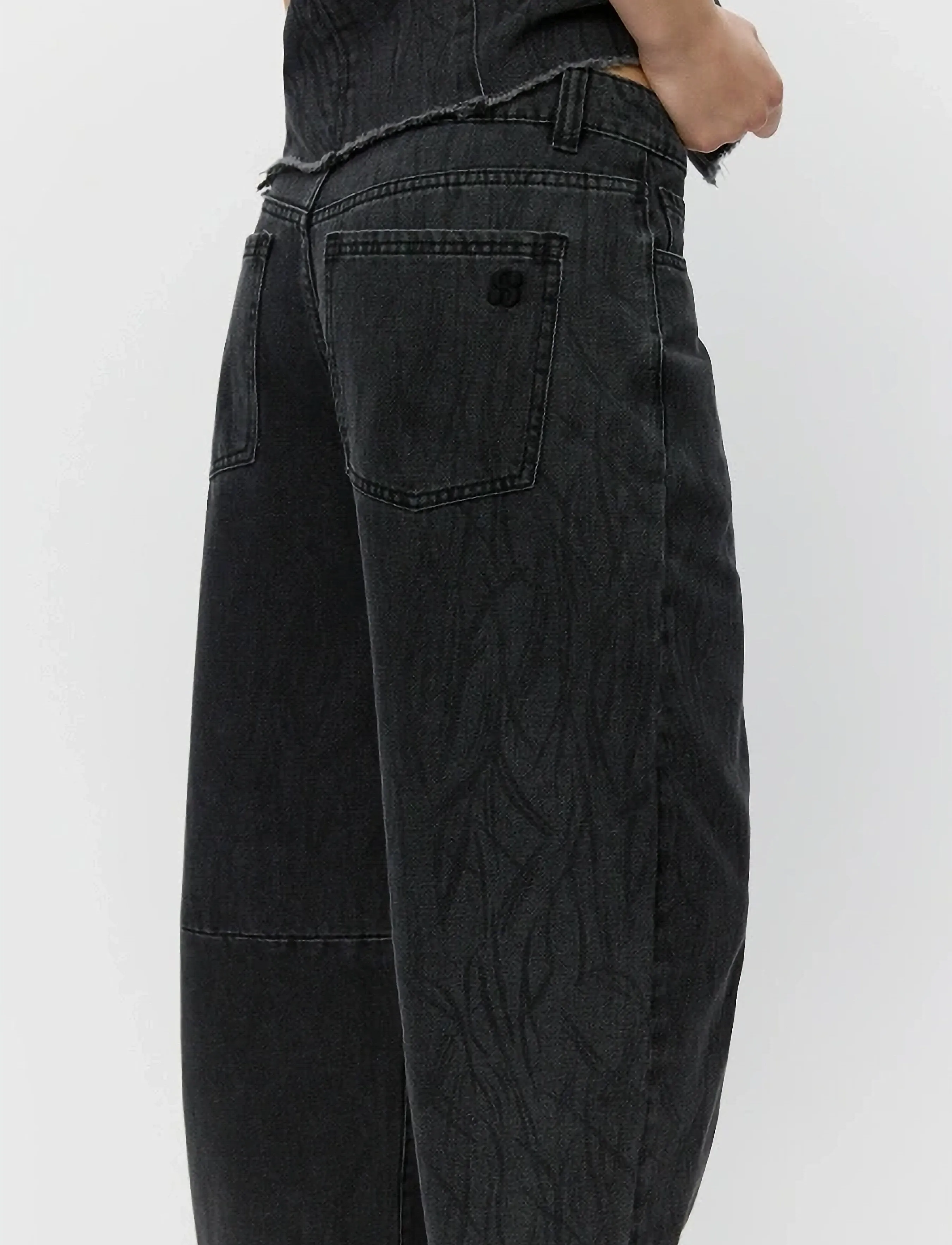 Sofie Schnoor - HAVANASW JEANS - laia säärega teksad - washed black - 5