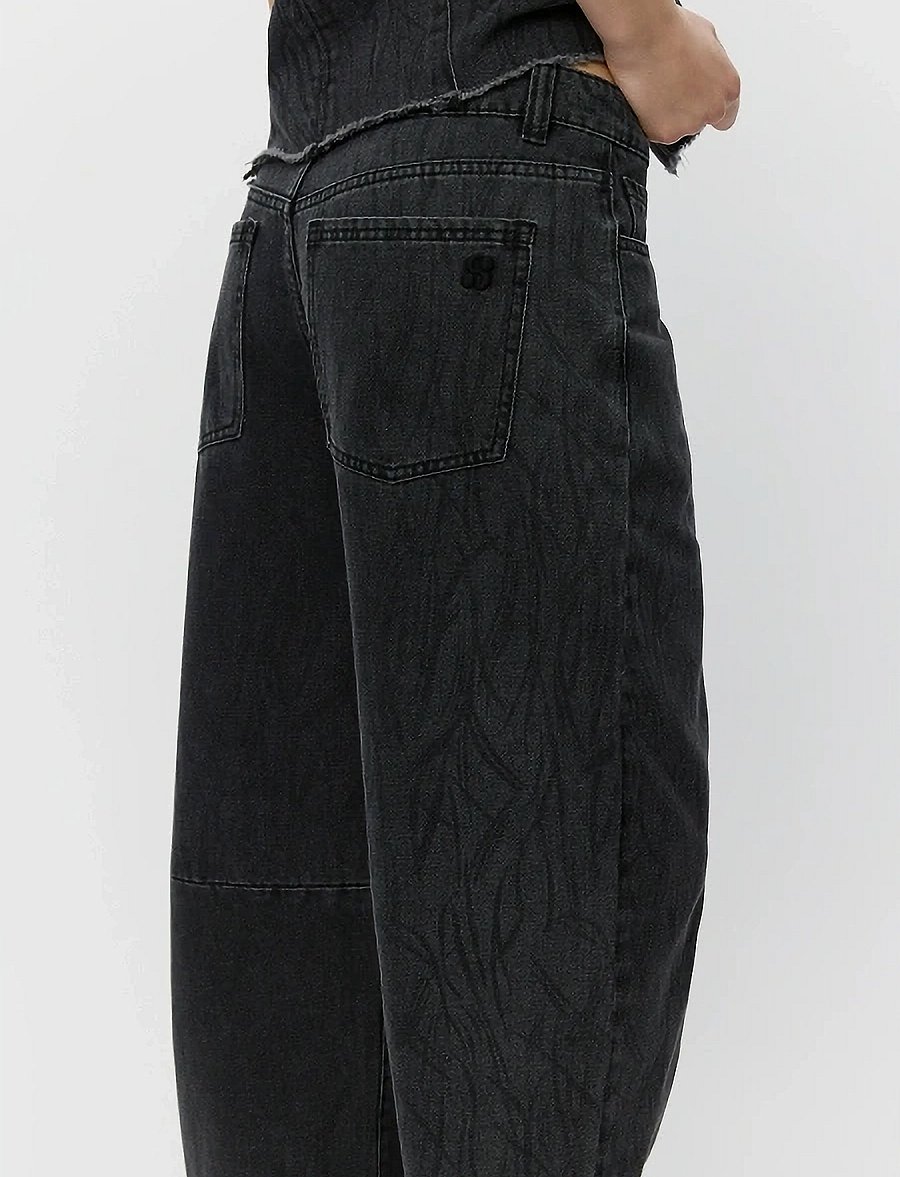 Sofie Schnoor - HAVANASW JEANS - hosen mit weitem bein - washed black - 5