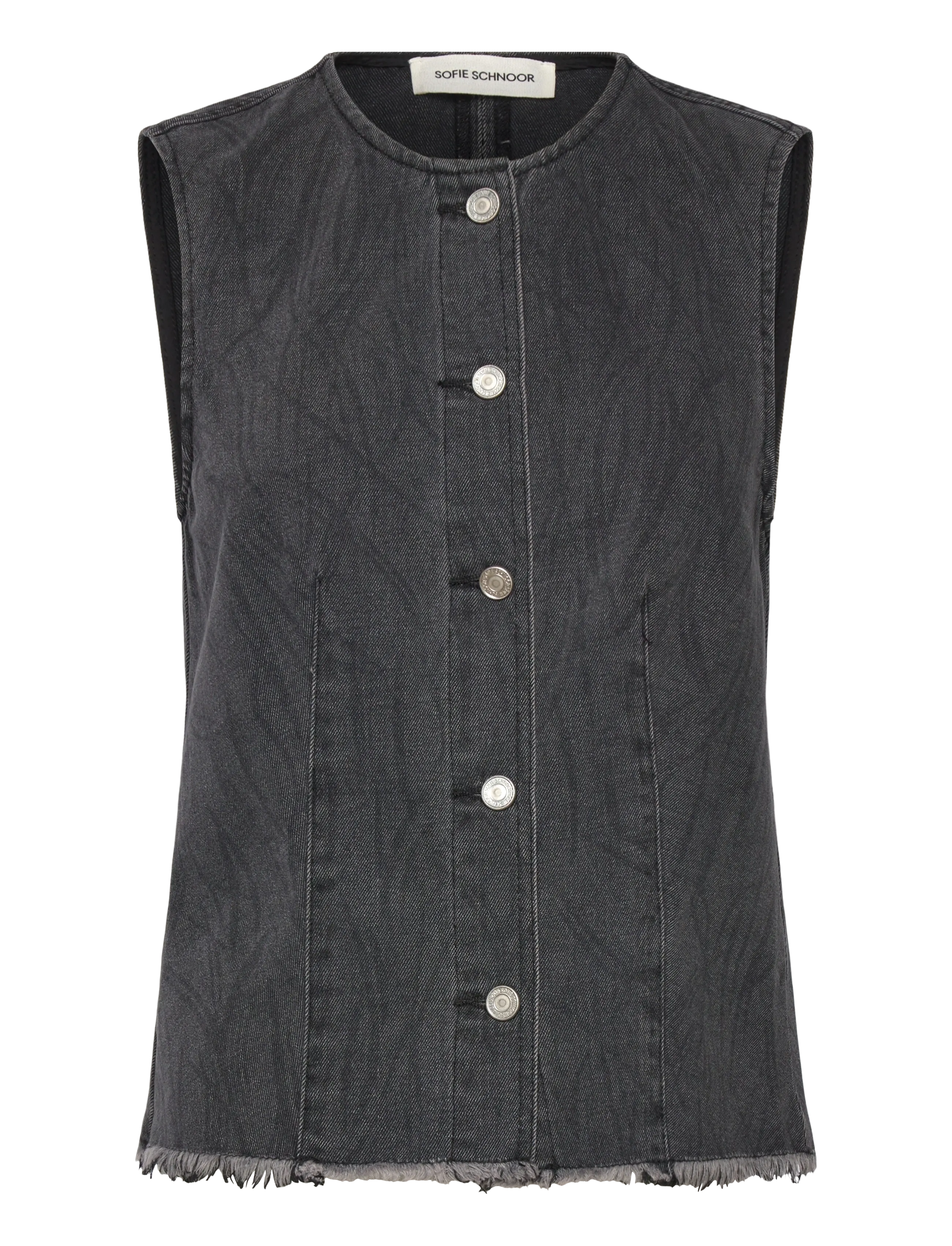 Sofie Schnoor Carlasw Vest, 38, Grey, Veste > Denim Veste, Dame