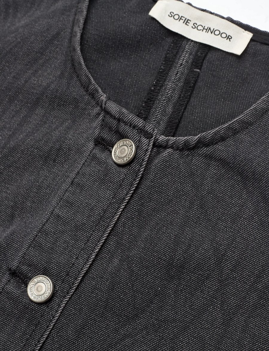 Sofie Schnoor - CARLASW VEST - denimveste - washed black - 2
