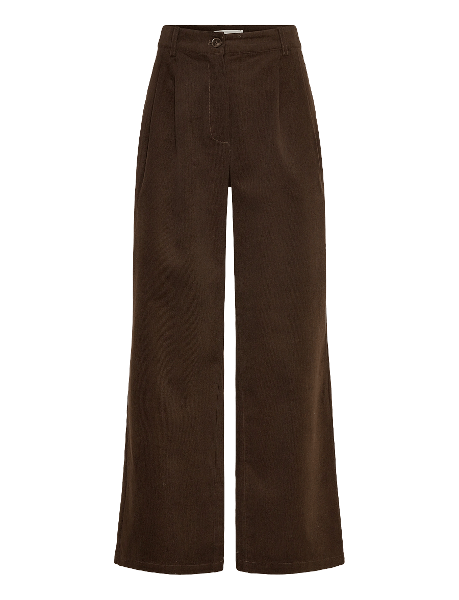 Sofie Schnoor - MALINASW TROUSERS - bukser med brede ben - dark brown - 0