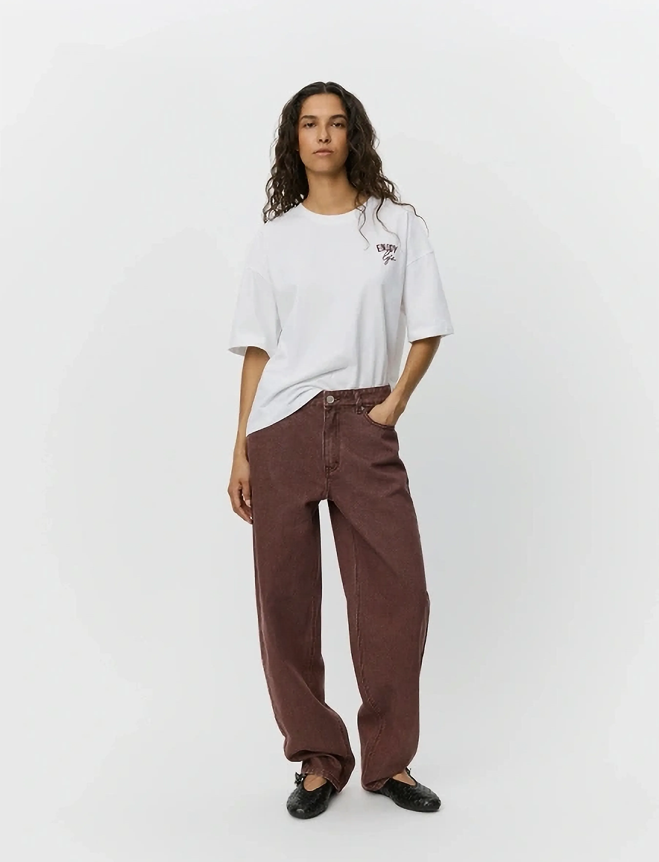 Sofie Schnoor Tokyosw Jeans, 42, Brown, Jeans > Vidde, Dame