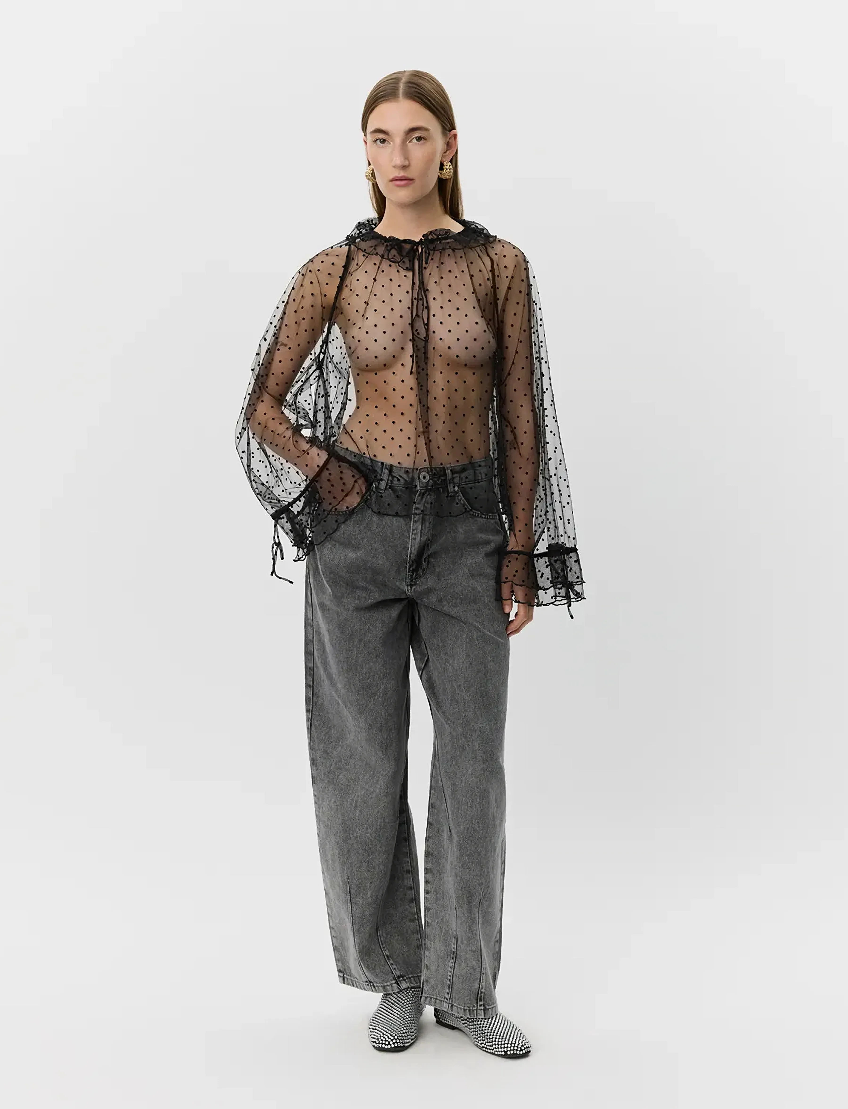 Sofie Schnoor - LUCINDASW BLOUSE - langärmlige blusen - black - 3