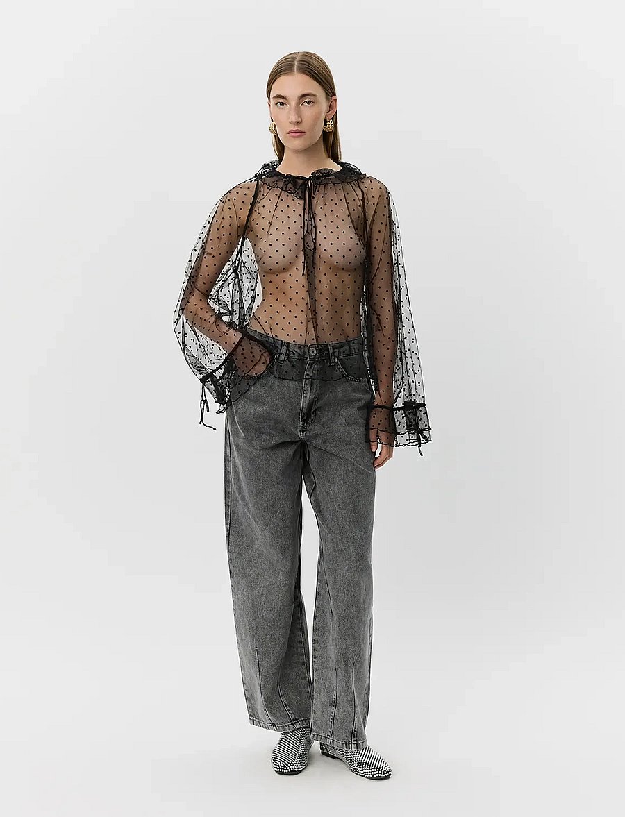 Sofie Schnoor - LUCINDASW BLOUSE - langärmlige blusen - black - 3