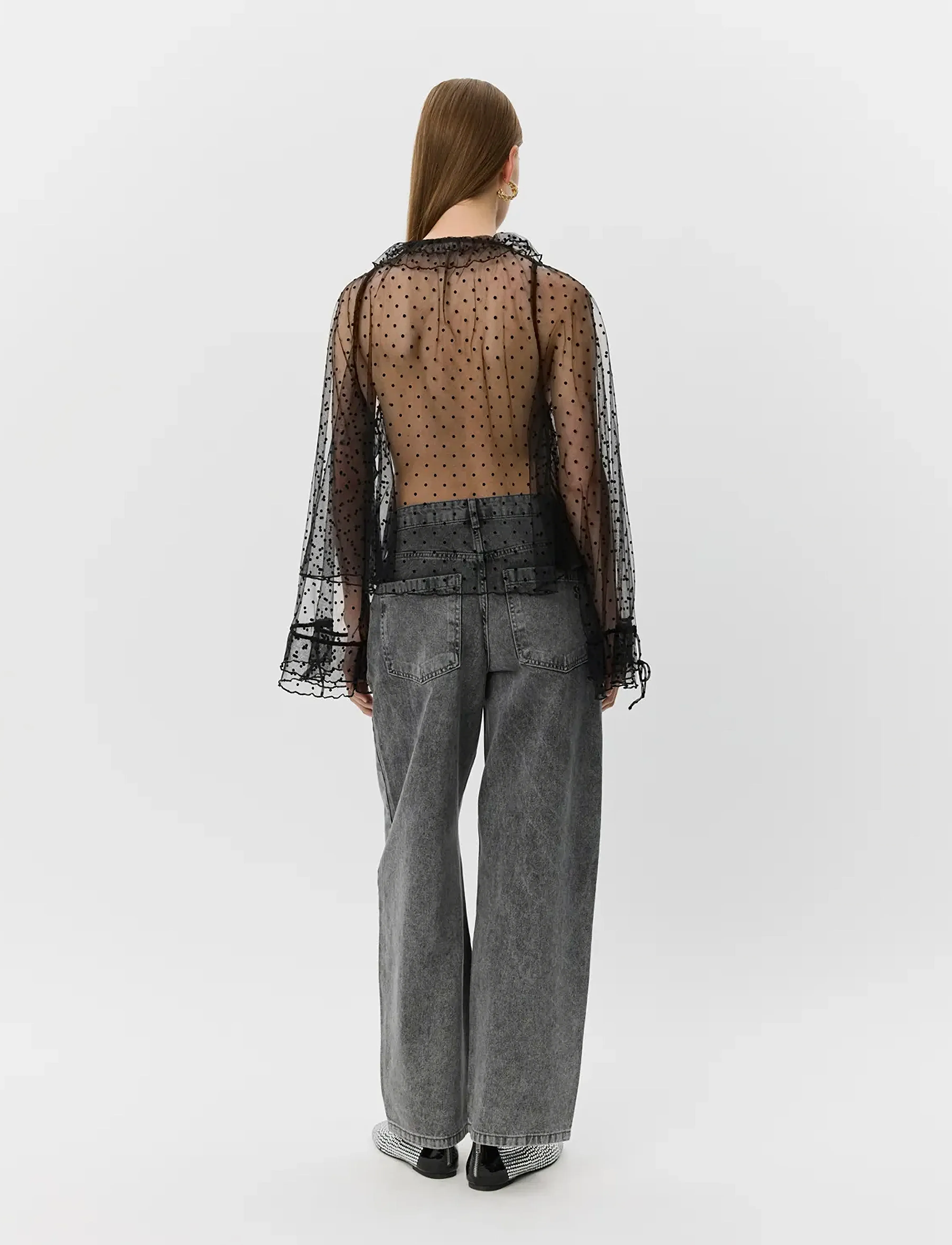 Sofie Schnoor - LUCINDASW BLOUSE - langärmlige blusen - black - 4