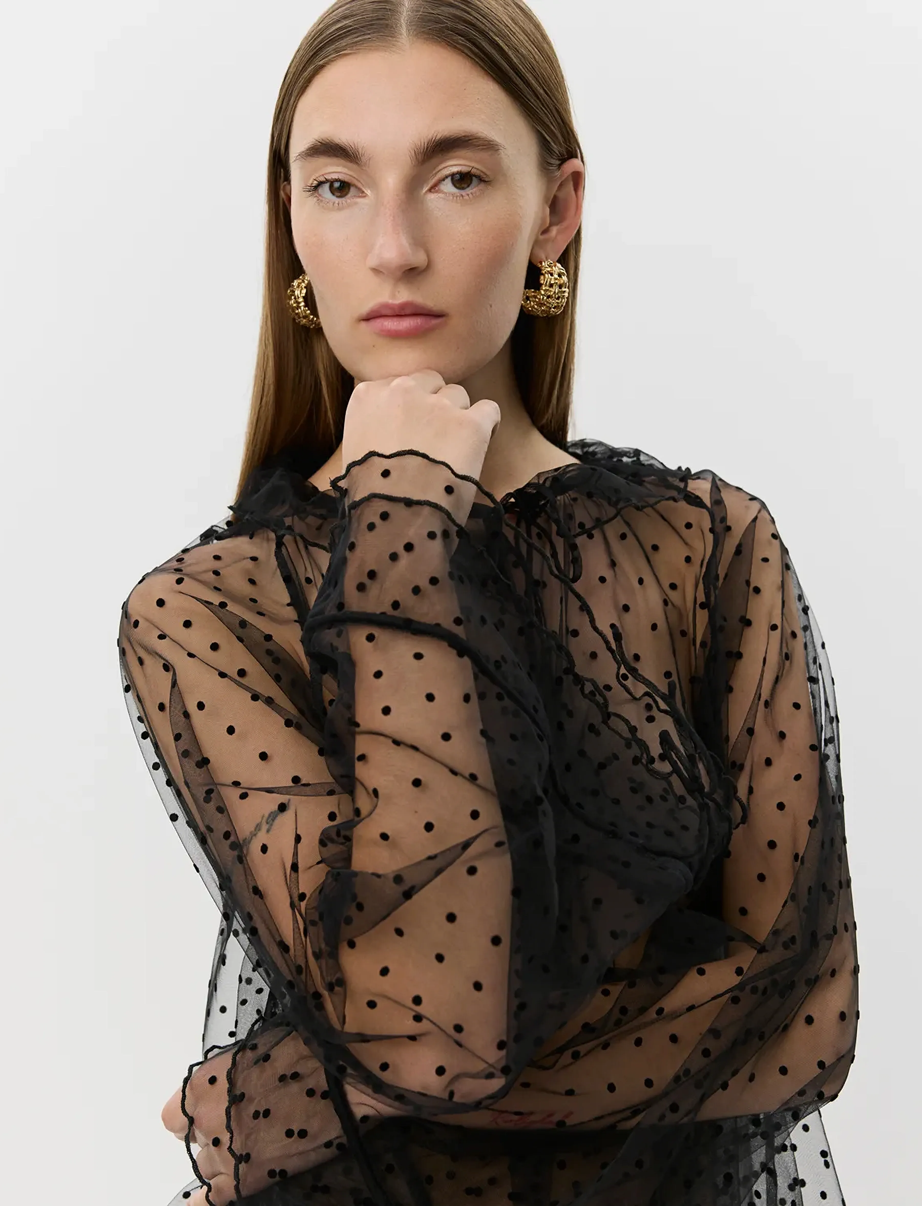 Sofie Schnoor - LUCINDASW BLOUSE - langärmlige blusen - black - 5