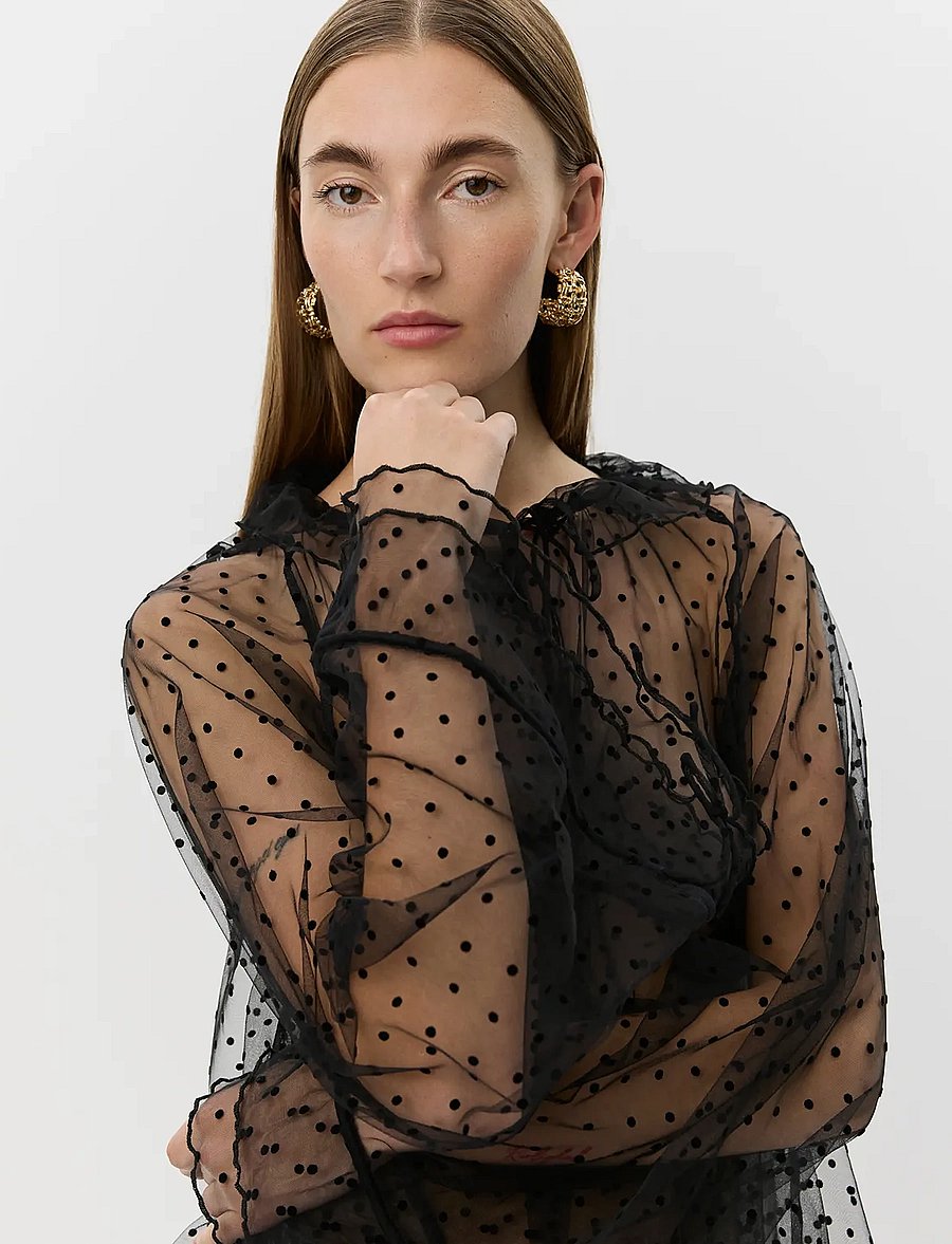 Sofie Schnoor - LUCINDASW BLOUSE - langärmlige blusen - black - 5