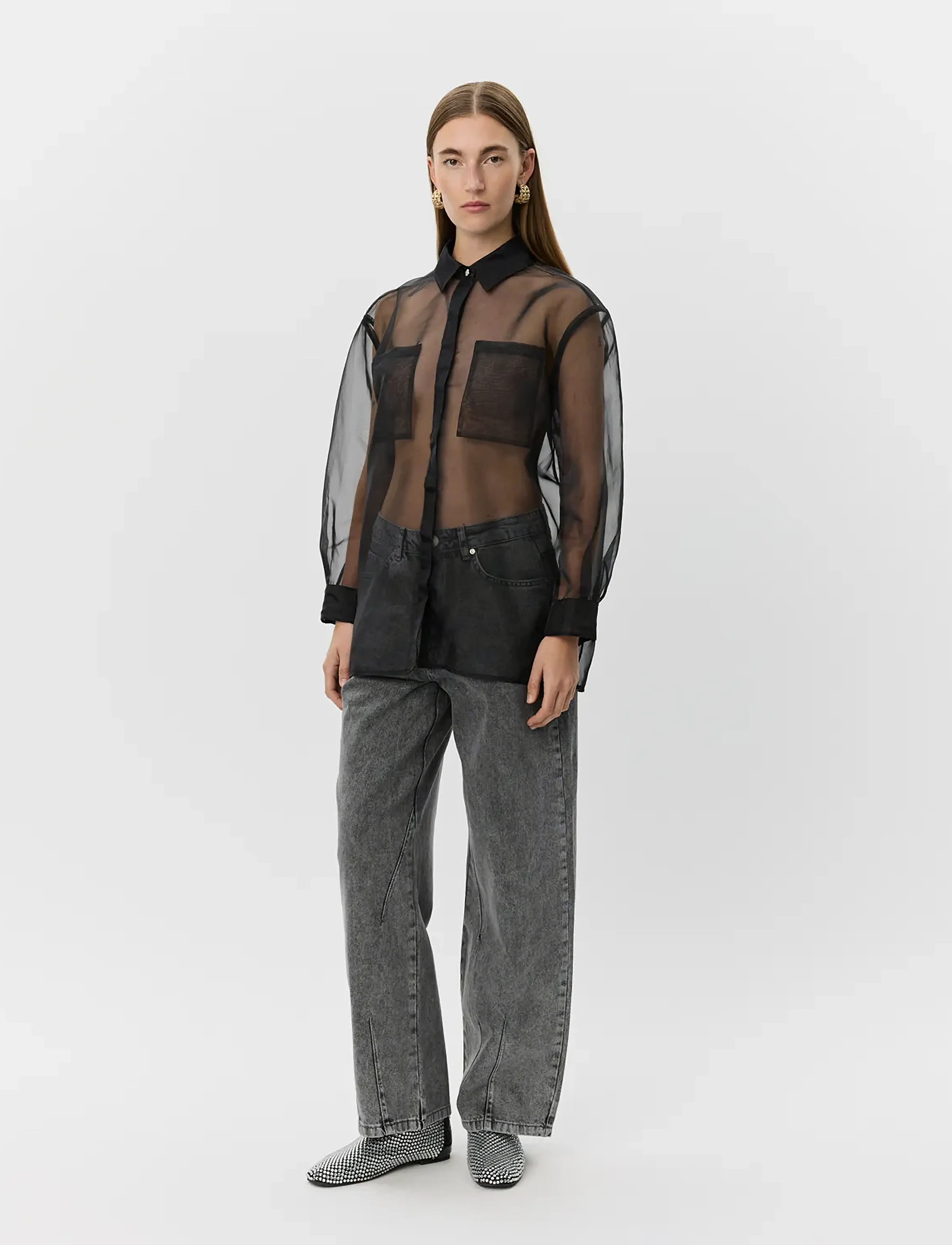 Sofie Schnoor - DONNASW SHIRT - pikkade varrukatega särgid - black - 3