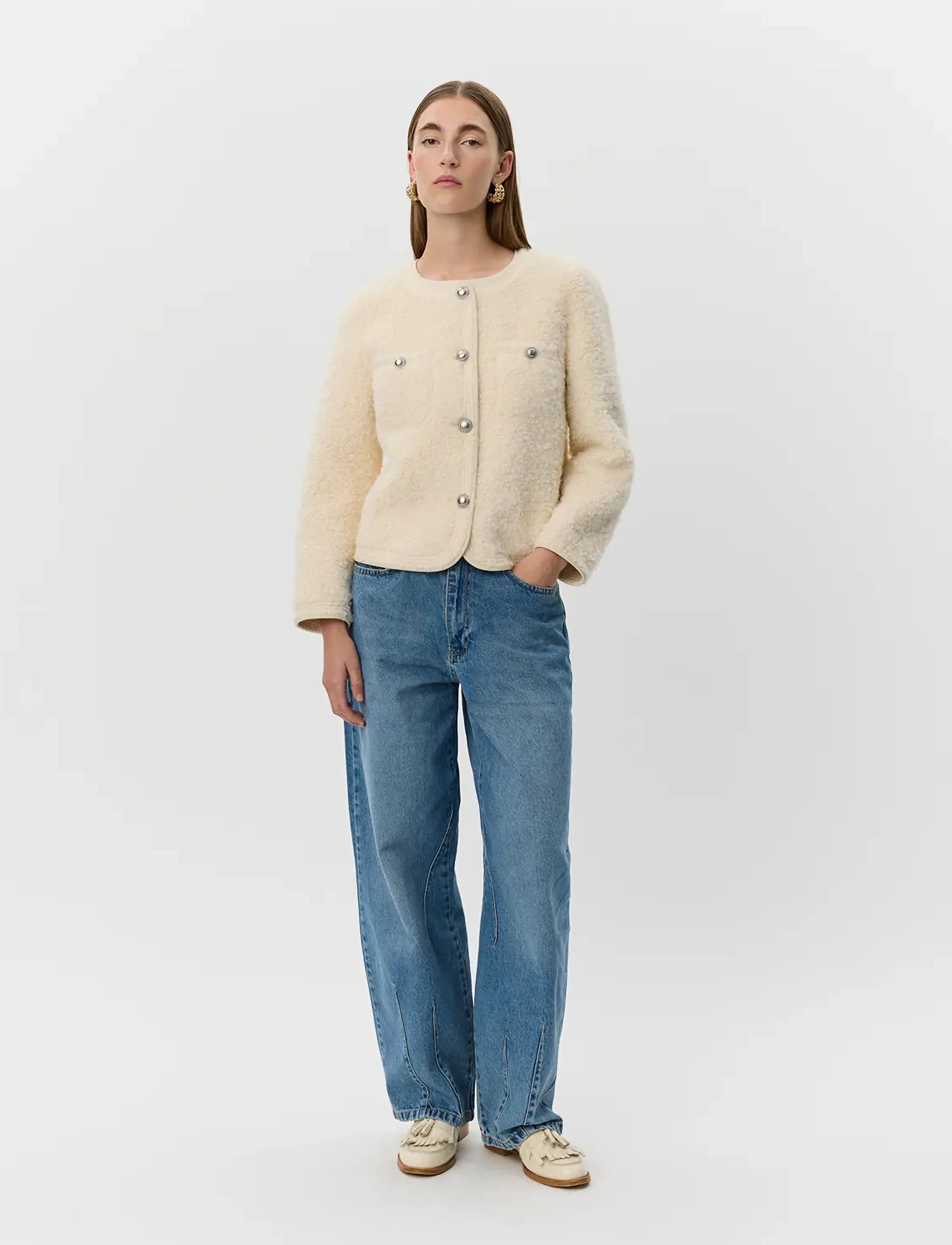 Sofie Schnoor - BENEDICTESW JACKET - festkläder till outletpriser - off white - 3